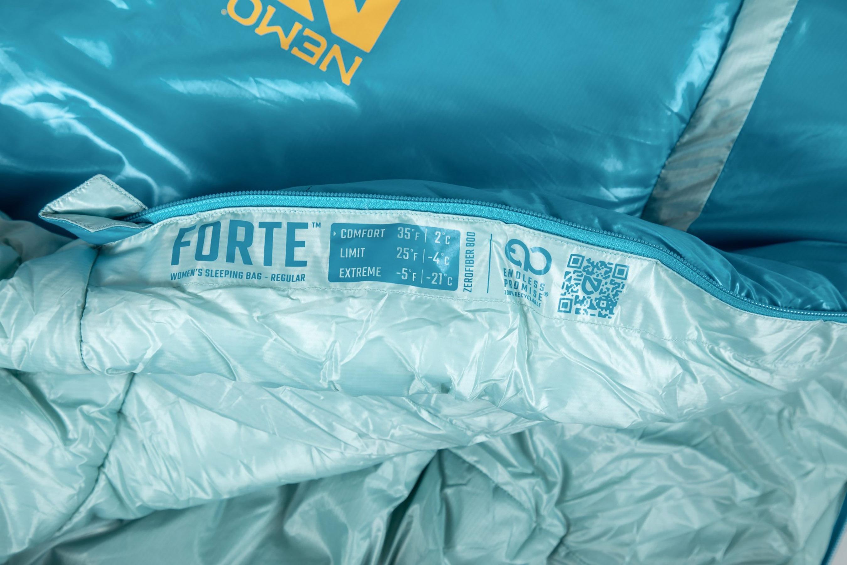 Product gallery image number 4 for product Forte™ Endless Promise Synthetic 20F / -7C Sleeping Bag - Women's