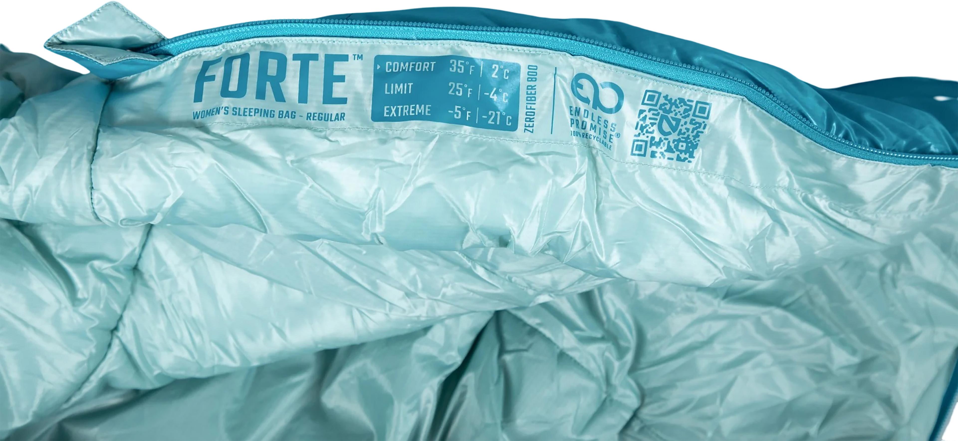 Product gallery image number 3 for product Forte Endless Promise Synthetic Sleeping Bag 35°F - Regular - Women's
