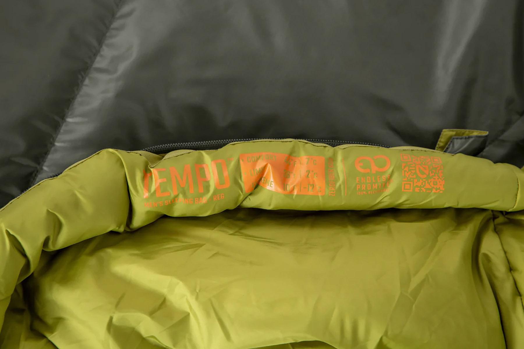 Product gallery image number 5 for product Sac de couchage synthétique Tempo Endless Promise 35&nbsp;°F - Long - Homme