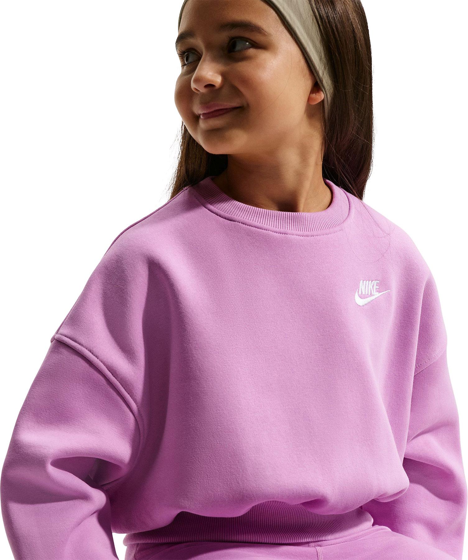 Product gallery image number 3 for product Sportswear Club Fleece Boxy Crew Neck Sweatshirt - Girls