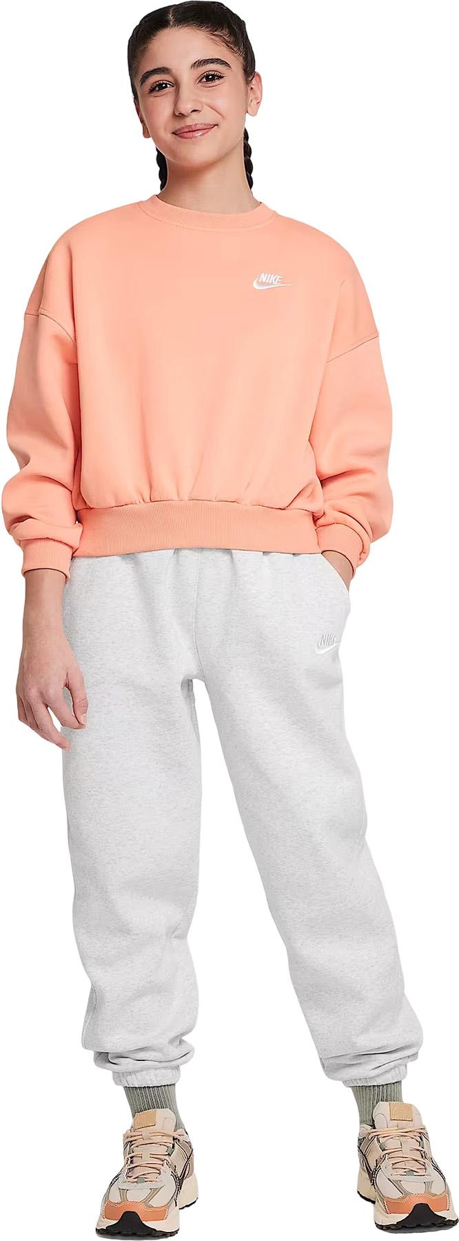 Numéro de l'image de la galerie de produits 3 pour le produit Chandail en molleton à col rond ample Sportswear Club - Fille