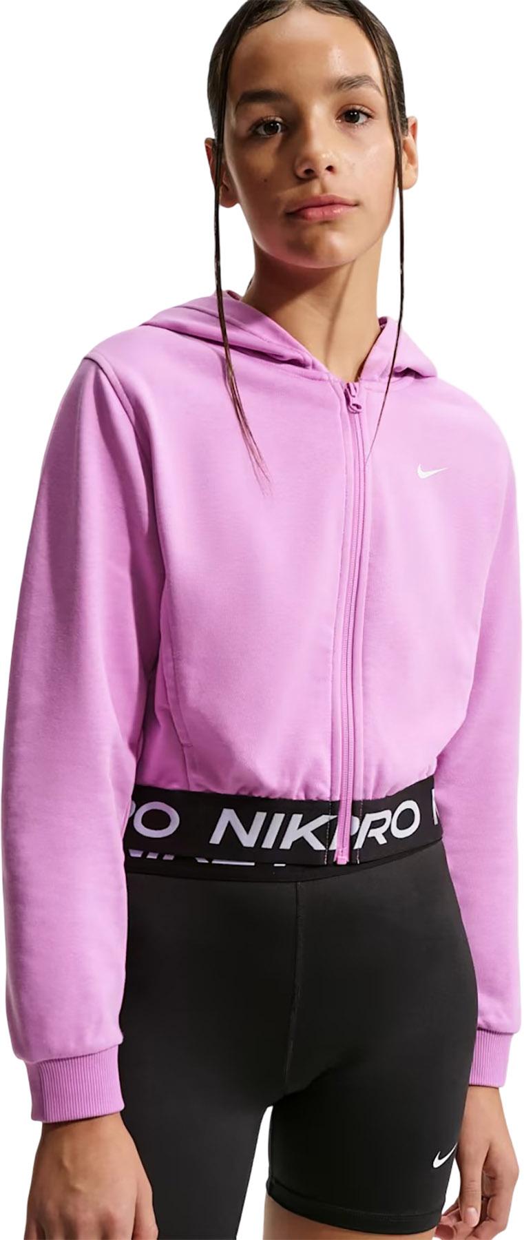 Product image for Chandail à capuchon à glissière pleine longueur Pro Fleece Dri-FIT - Grande Fille