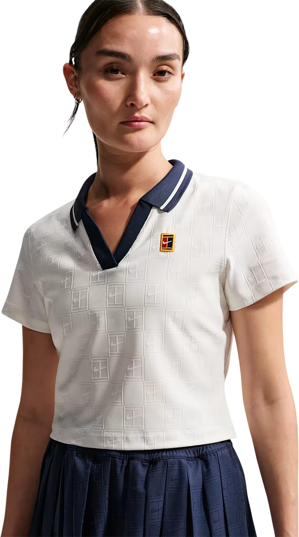Image de produit pour Polo de tennis écourté NikeCourt Dri-FIT - Femme