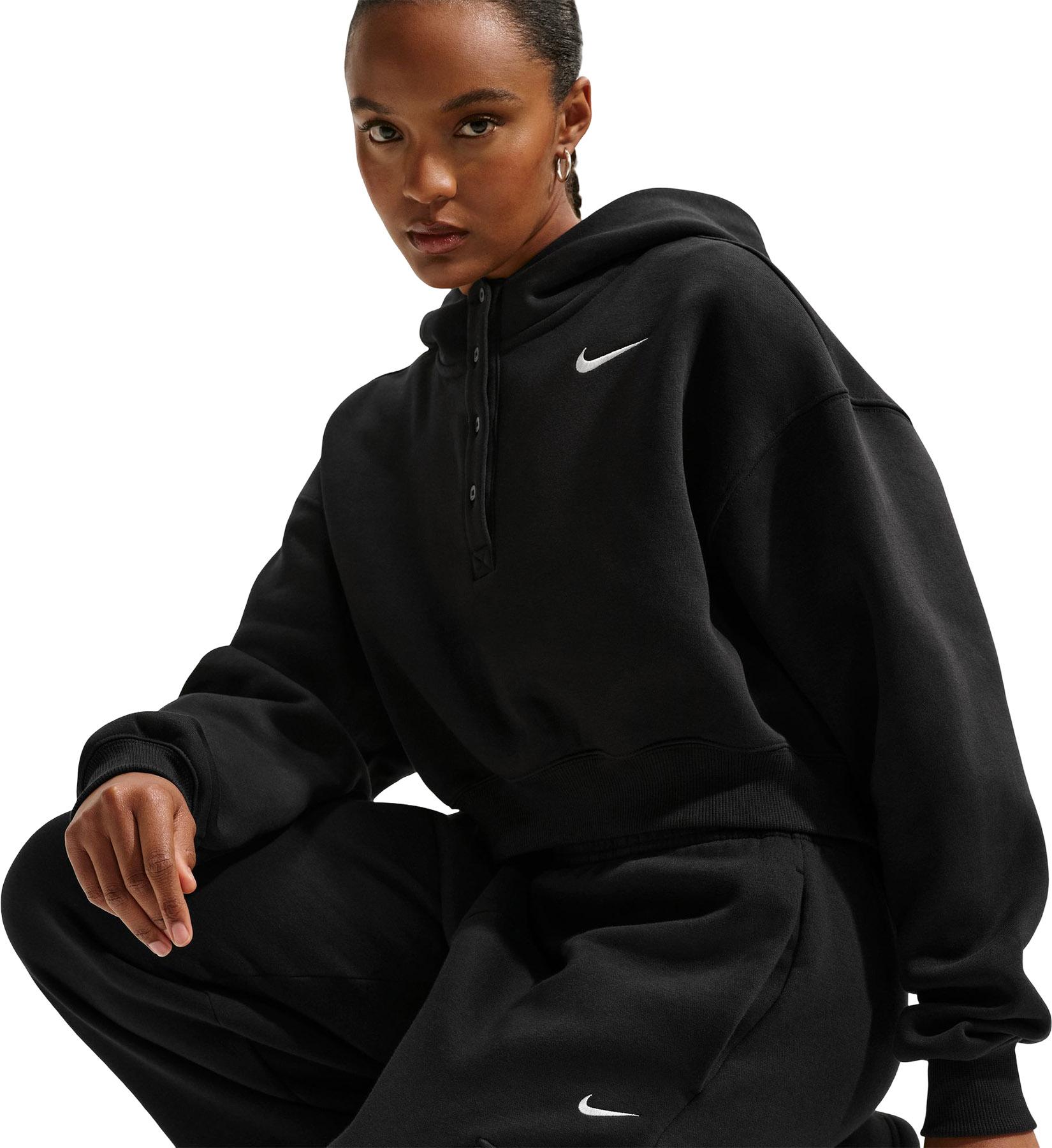 Product gallery image number 2 for product Sportswear Phoenix Fleece Oversized Cropped Henley Hoodie - Women's