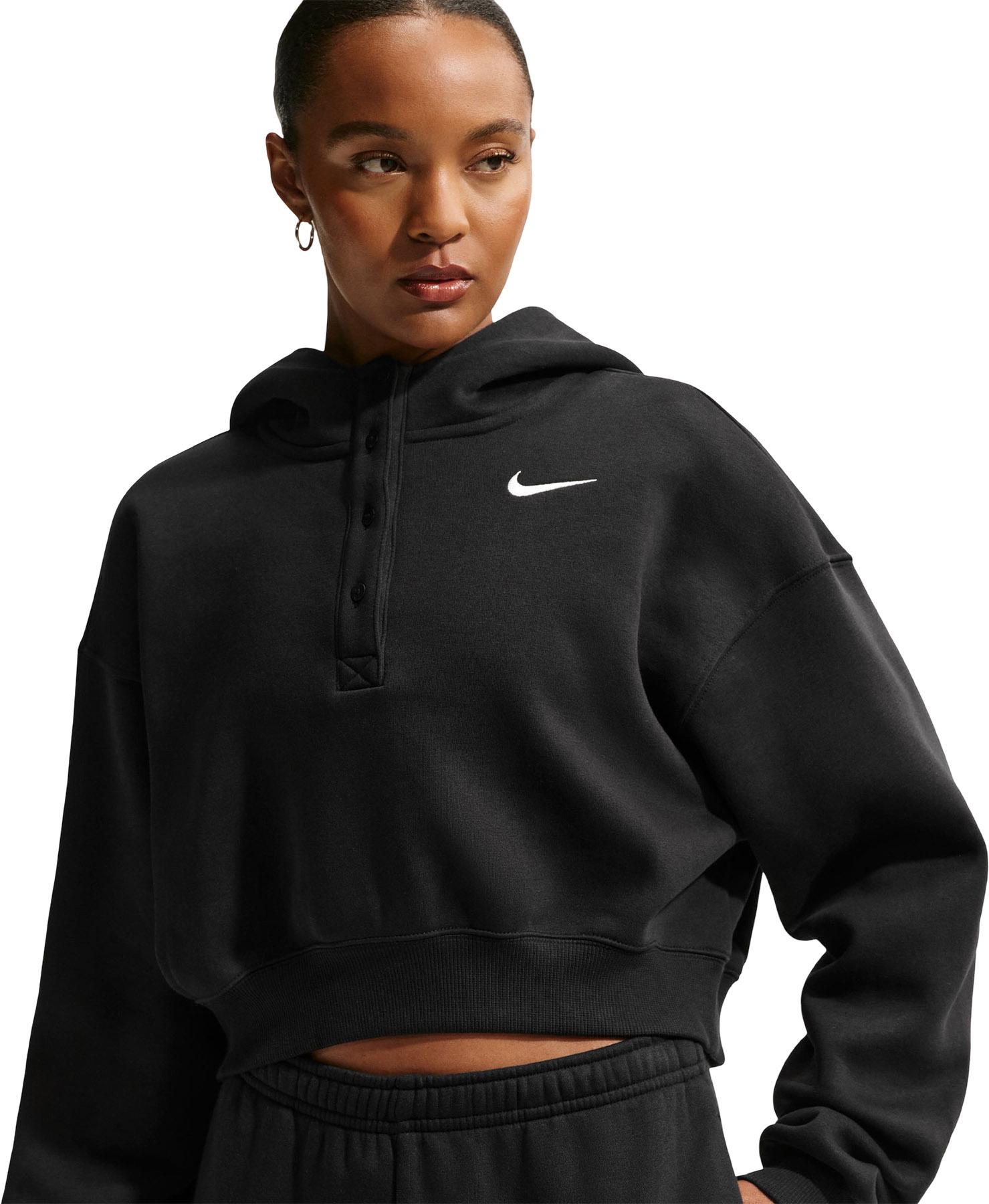 Product gallery image number 3 for product Sportswear Phoenix Fleece Oversized Cropped Henley Hoodie - Women's
