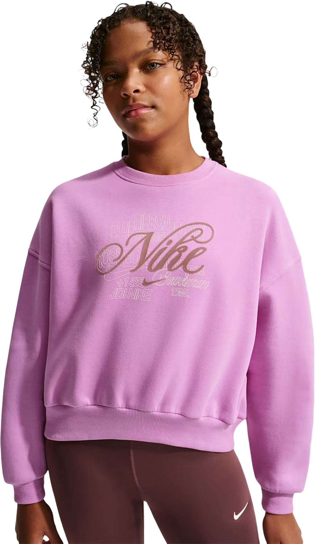 Product gallery image number 3 for product Sportswear Club Fleece Boxy Crew Neck Sweatshirt - Big Girl
