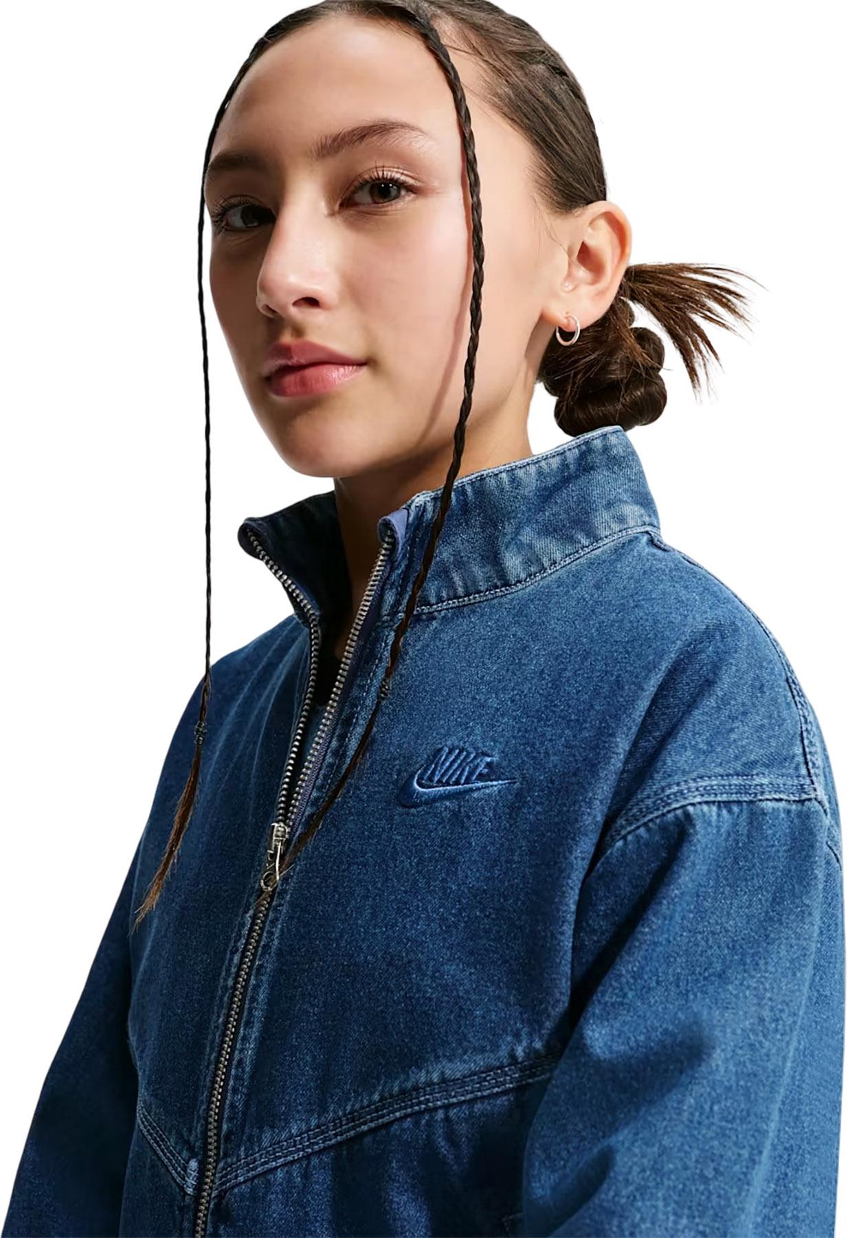 Product gallery image number 2 for product Sportswear Collection Windrunner Denim Jacket - Big Girl