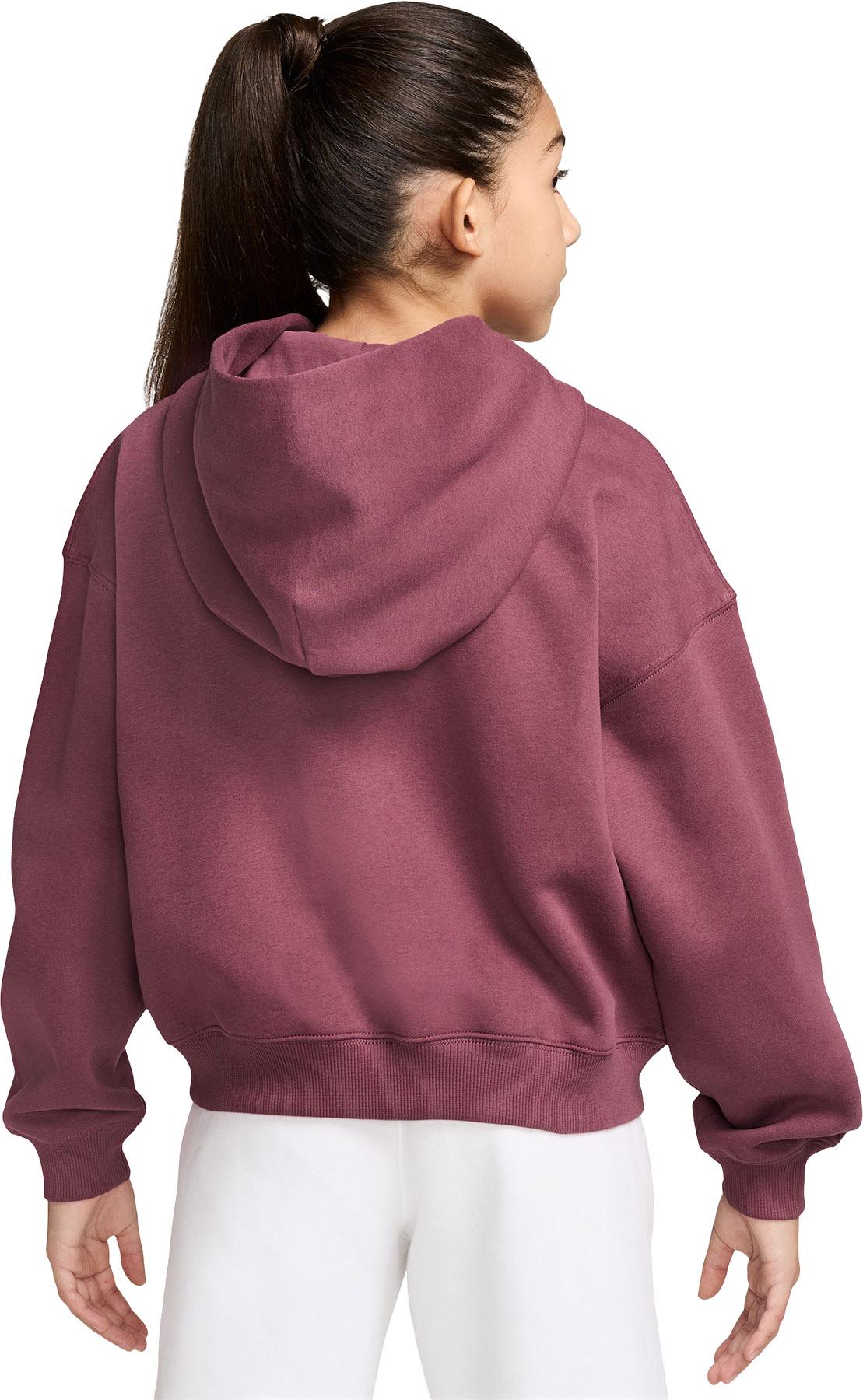 Numéro de l'image de la galerie de produits 2 pour le produit Chandail à capuchon en molleton à glissière pleine longueur surdimensionné - Grande fille