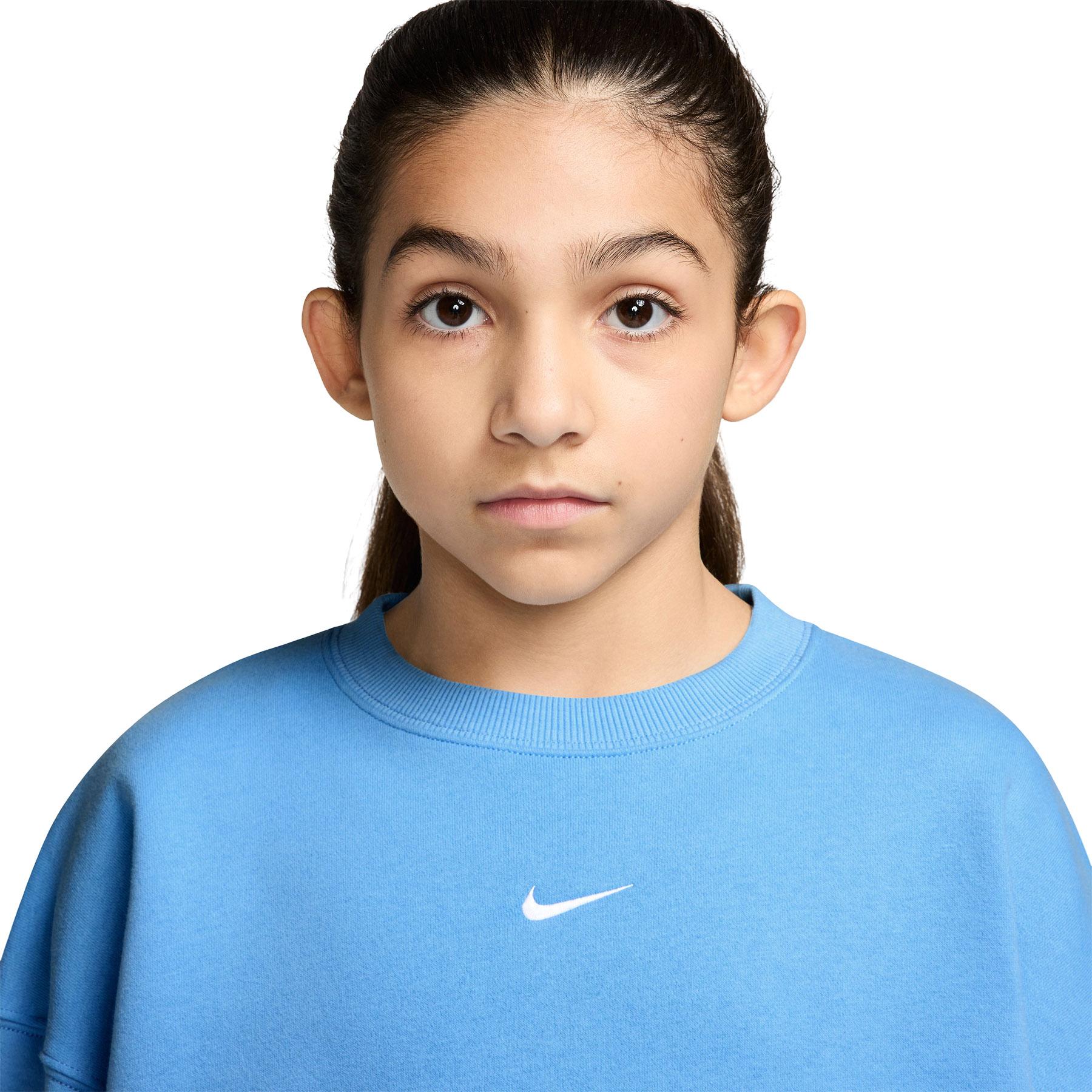 Numéro de l'image de la galerie de produits 3 pour le produit Chandail en molleton surdimensionné à col rond Nike Sportswear Studio - Grande fille