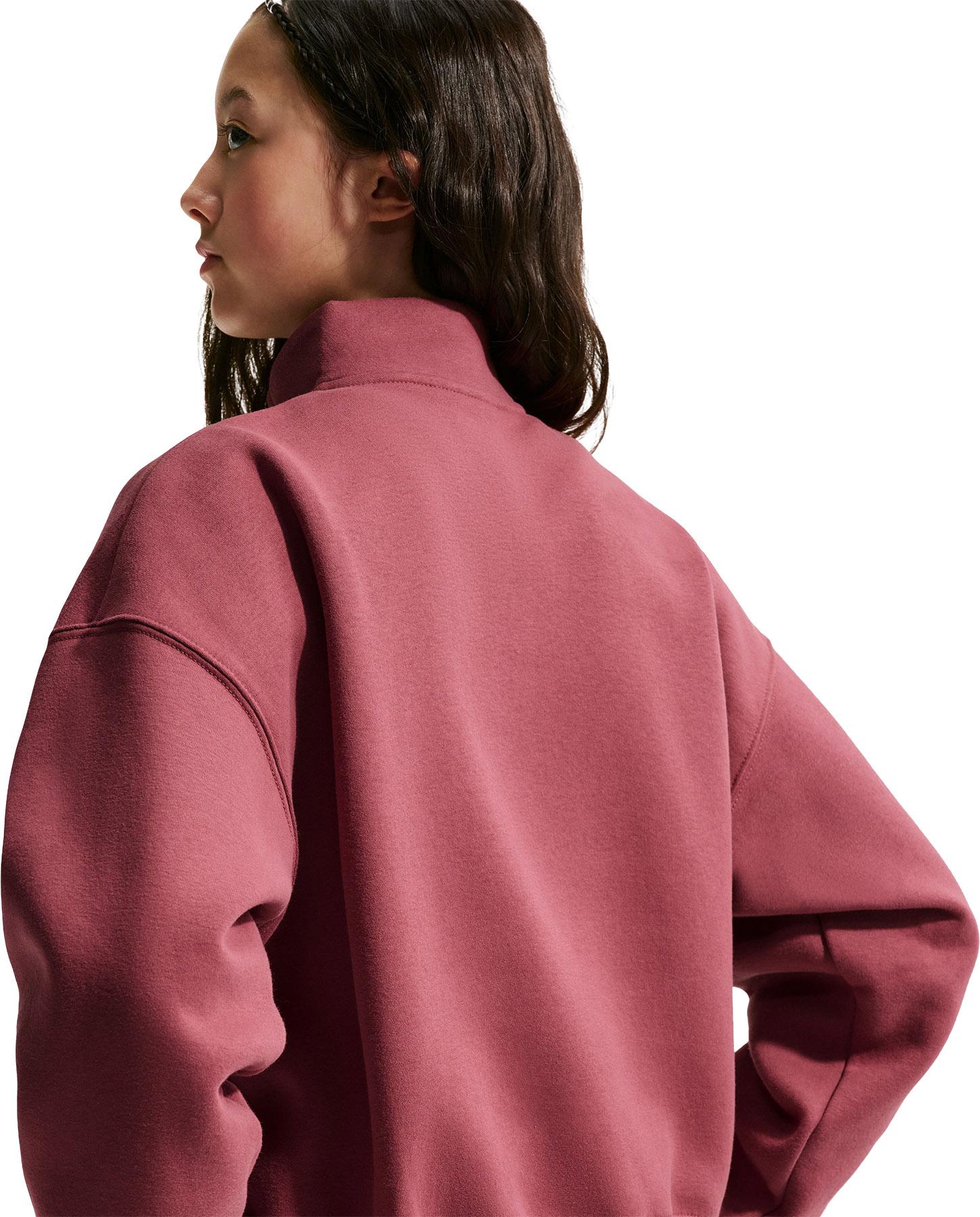 Product gallery image number 5 for product Nike Sportswear Studio Oversized 1/4-Zip Fleece Pullover - Big Girl