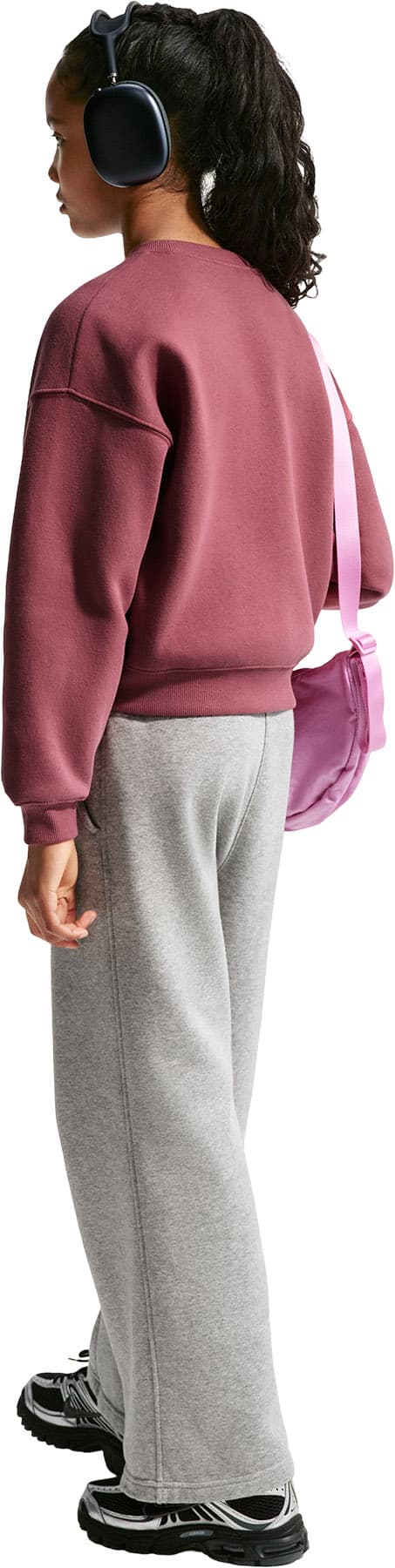Product gallery image number 2 for product Nike Sportswear Studio Boxy Fleece Crew-Neck Sweatshirt - Girls