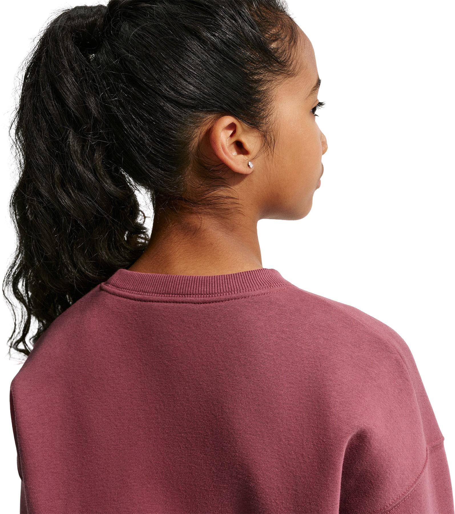 Product gallery image number 3 for product Nike Sportswear Studio Boxy Fleece Crew-Neck Sweatshirt - Girls
