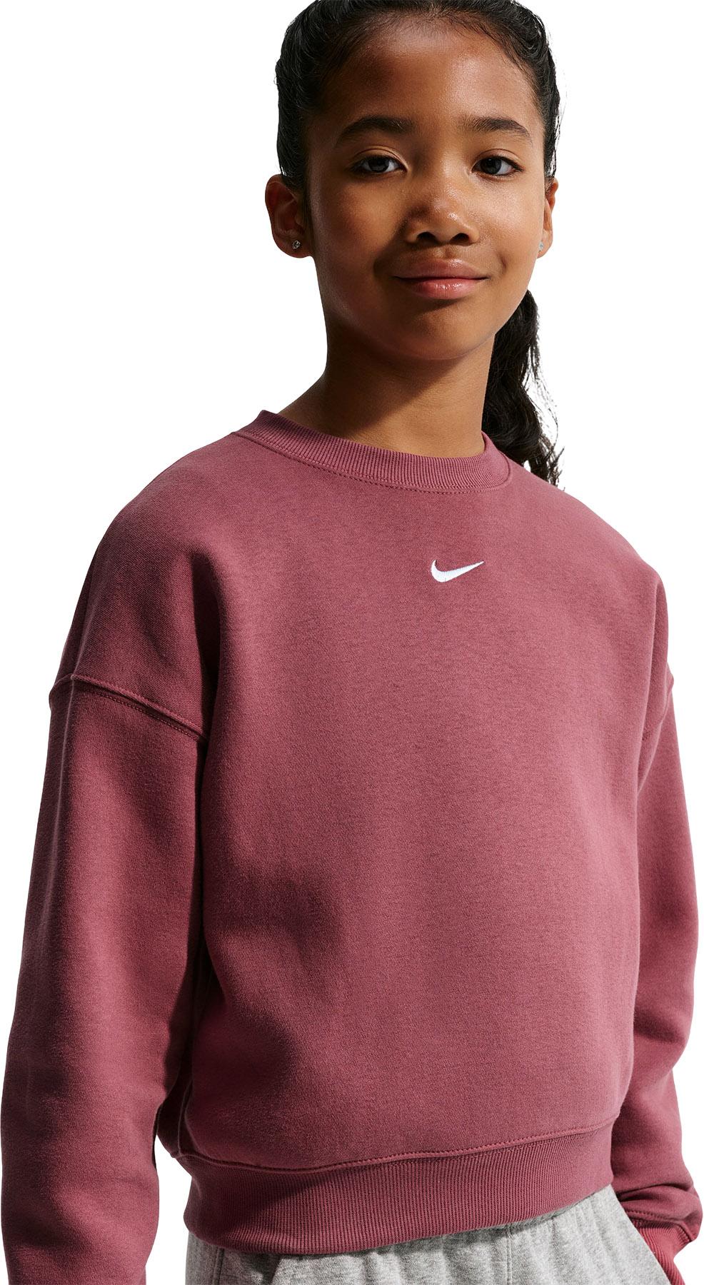 Product gallery image number 4 for product Nike Sportswear Studio Boxy Fleece Crew-Neck Sweatshirt - Girls