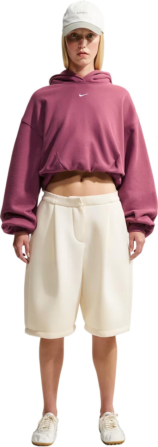 Numéro de l'image de la galerie de produits 5 pour le produit Chandail à capuchon court surdimensionné mi-épais Nike Studio Fleece - Femme