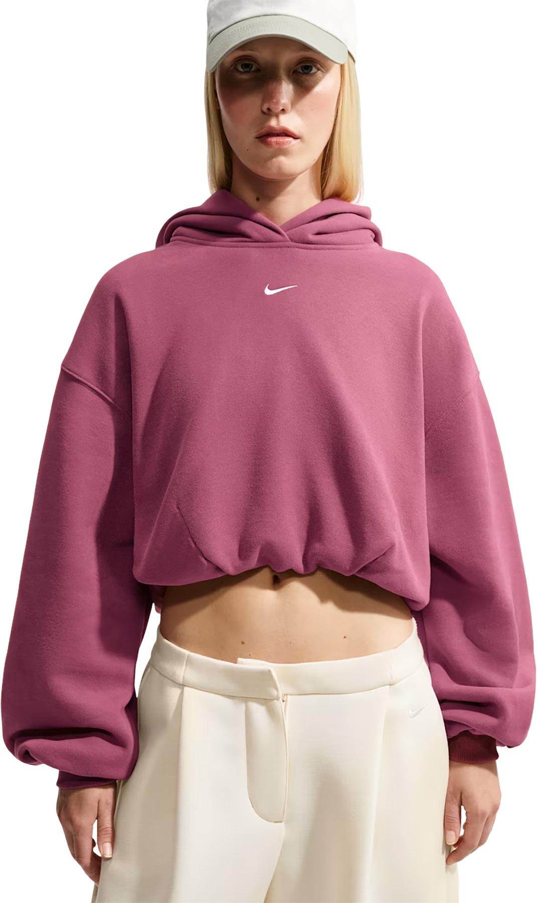 Image de produit pour Chandail à capuchon court surdimensionné mi-épais Nike Studio Fleece - Femme