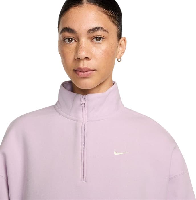 Numéro de l'image de la galerie de produits 3 pour le produit Haut court à glissière 1/4 surdimensionné mi-épais Nike Studio Fleece - Femme