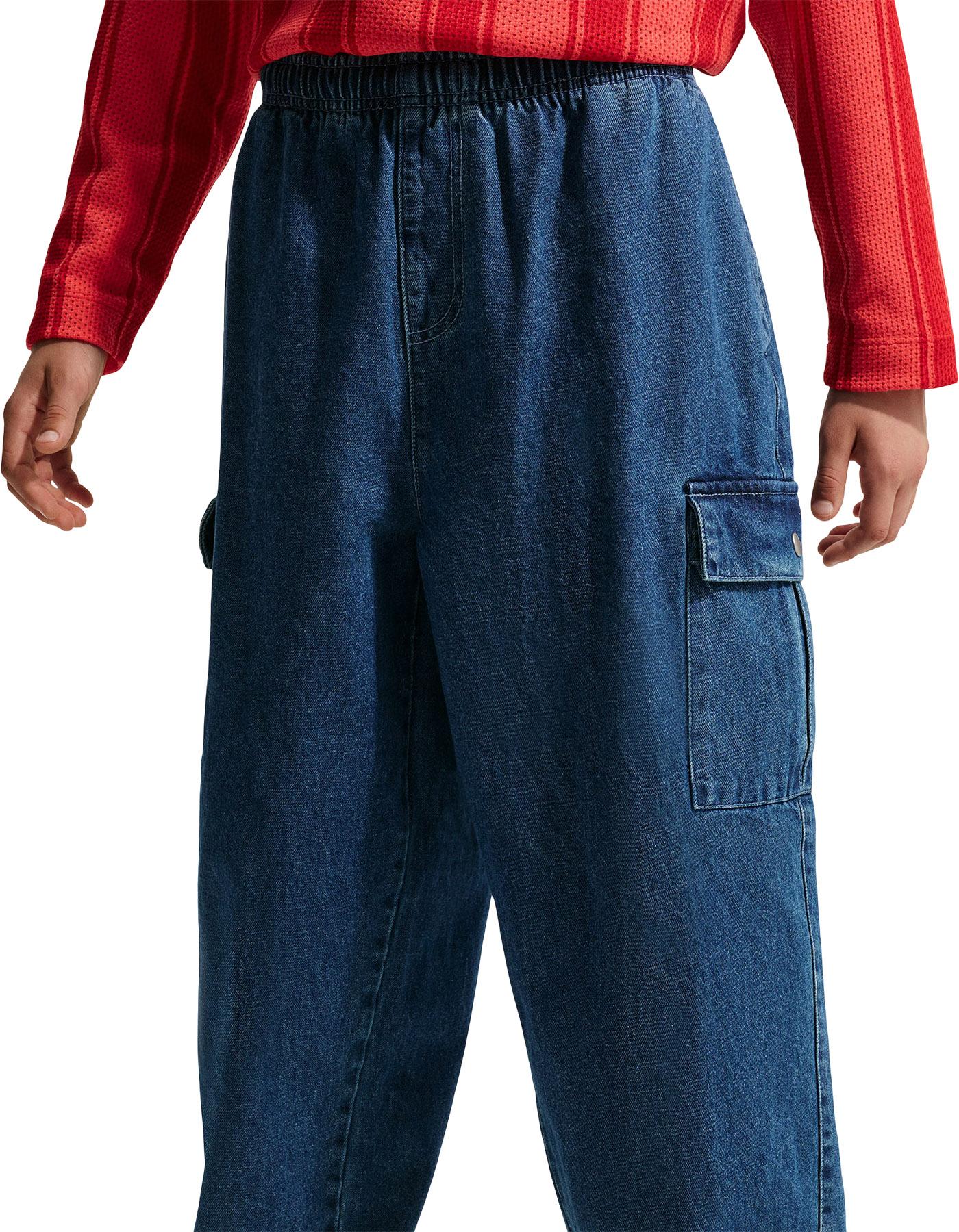 Product gallery image number 5 for product Sportswear Collection Denim Cargo Trousers - Big Kids