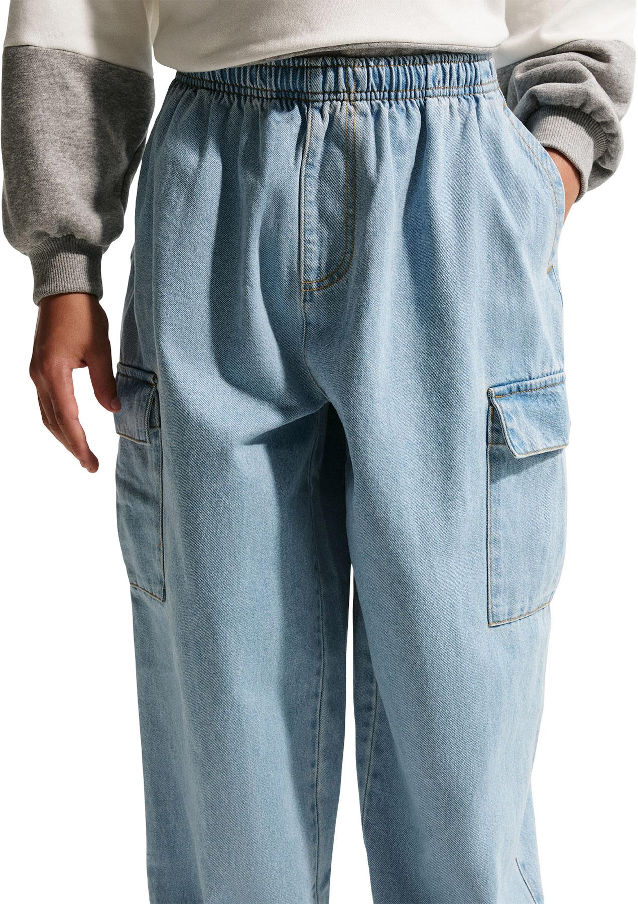 Product gallery image number 6 for product Pantalon cargo en denim Sportswear Collection - Grand Enfant