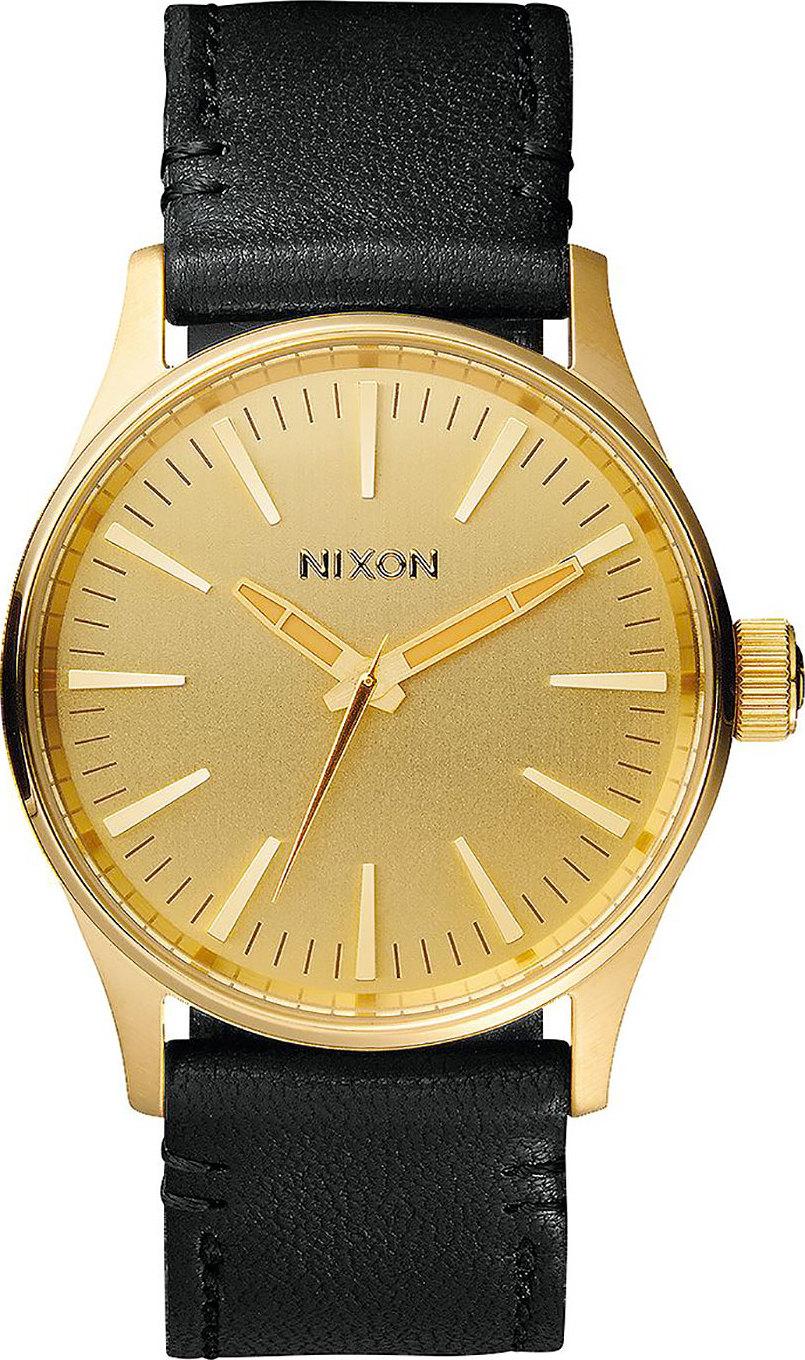 Product gallery image number 1 for product Sentry 38 Leather Gold/Black Watch - Men's