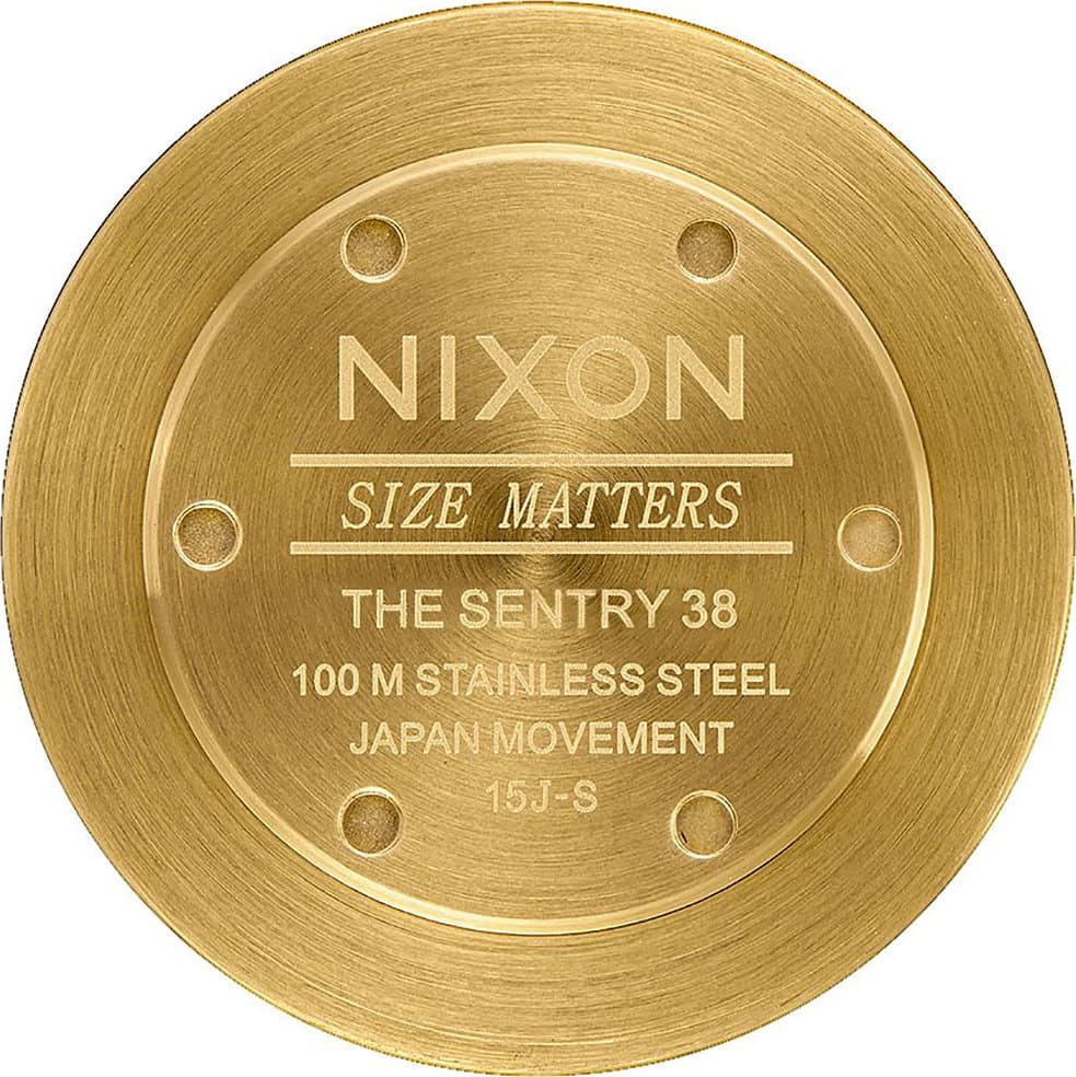 Product gallery image number 3 for product Sentry 38 Leather Gold/Black Watch - Men's