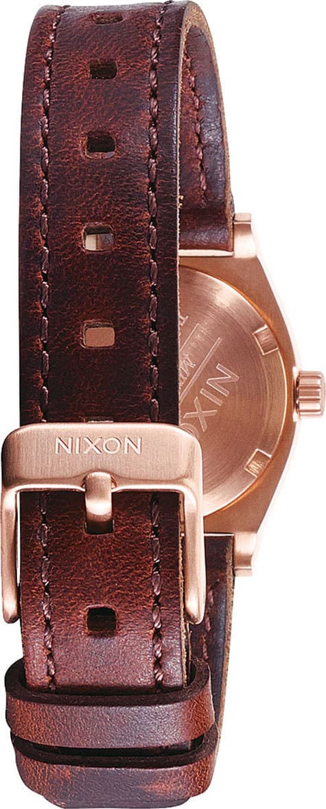 Product gallery image number 2 for product Small Time Teller Leather - Rose Gold - Gunmetal - Brown