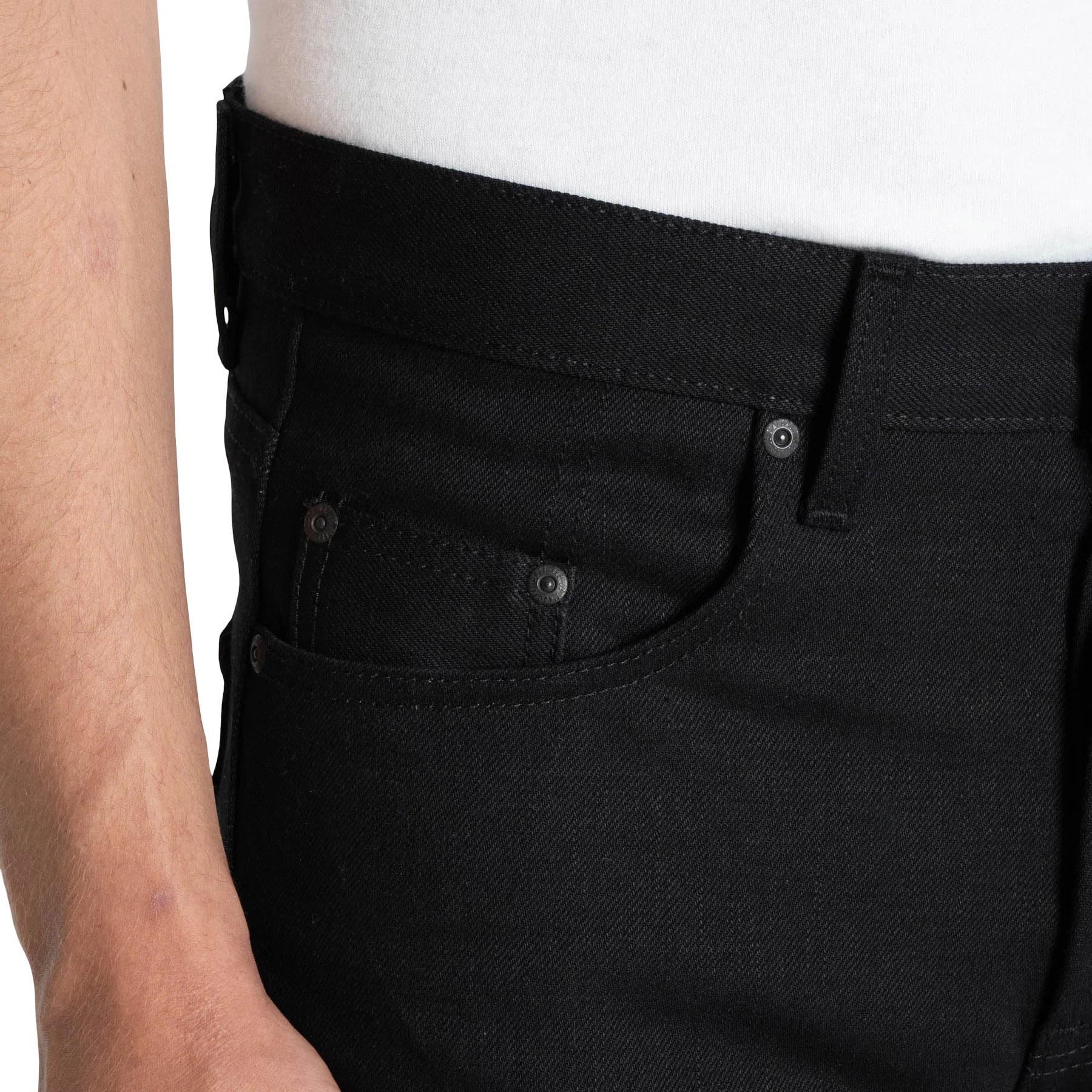Product gallery image number 5 for product Jean Strong Guy - Solid Black Selvedge - Homme