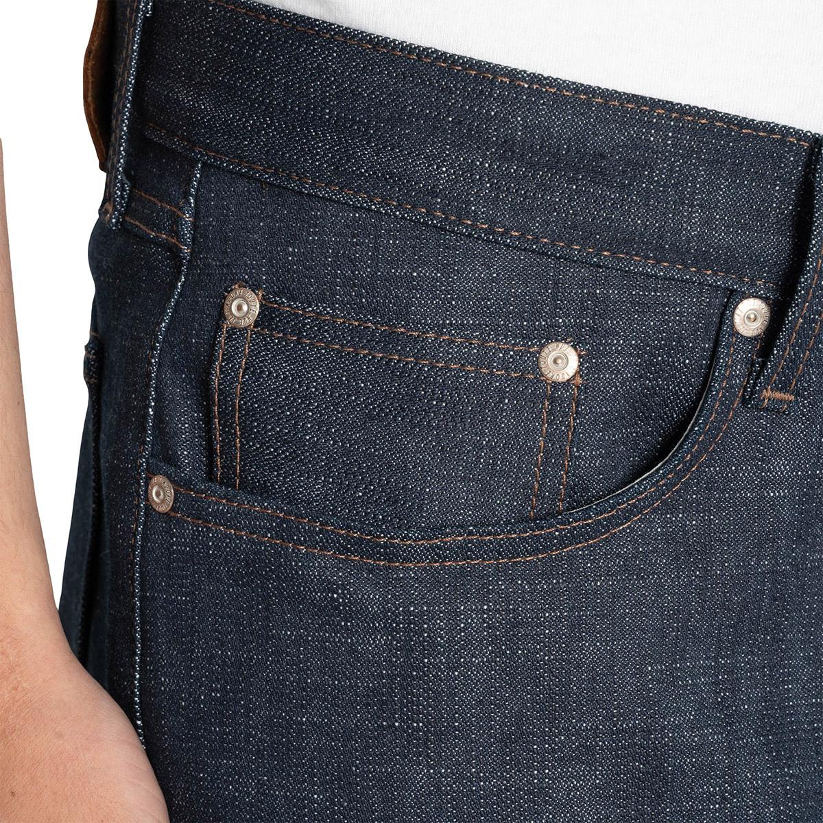 Product gallery image number 6 for product True Guy Jeans - Greencast Slub Stretch Selvedge - Indigo - Men's