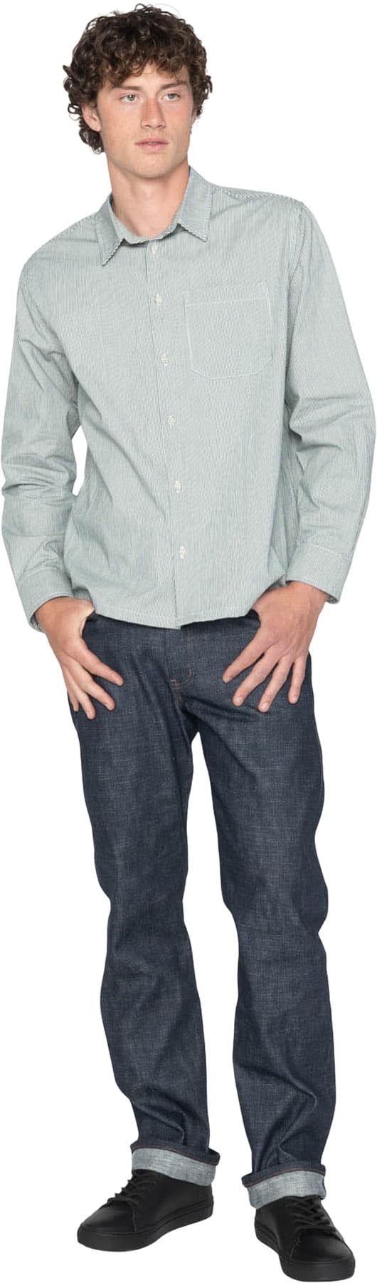 Product gallery image number 3 for product True Guy Jeans - Greencast Slub Stretch Selvedge - Indigo - Men's