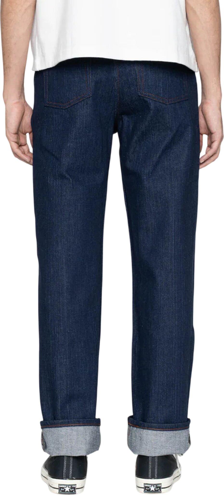 Product gallery image number 2 for product Pantalon Pleated - Vertical Slub Denim - Indigo - Homme