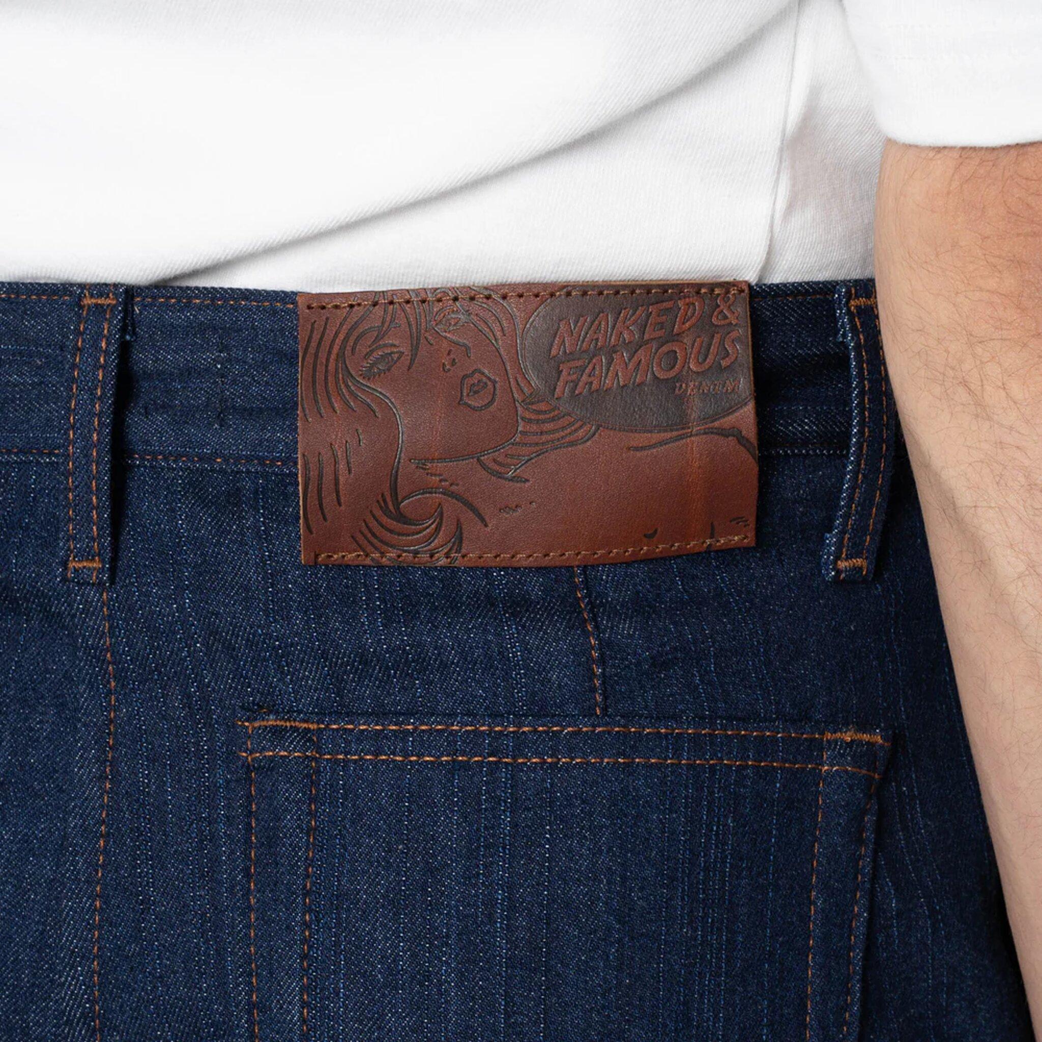 Product gallery image number 6 for product Pantalon Pleated - Vertical Slub Denim - Indigo - Homme