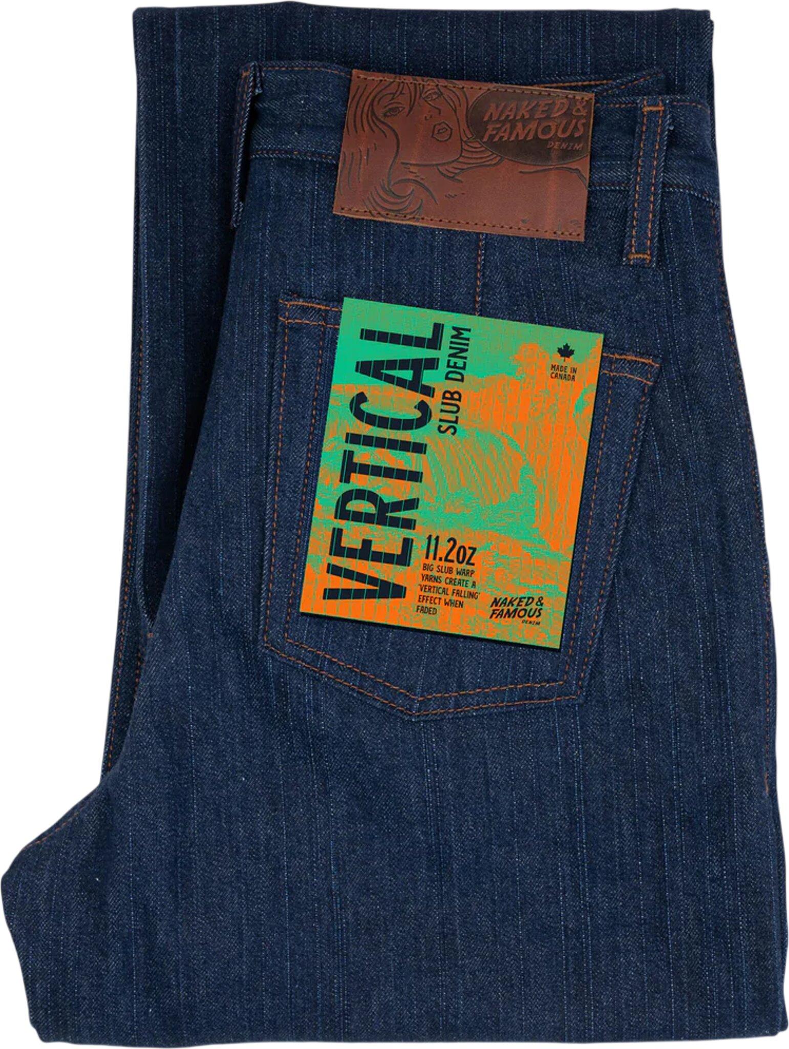 Product gallery image number 7 for product Pantalon Pleated - Vertical Slub Denim - Indigo - Homme