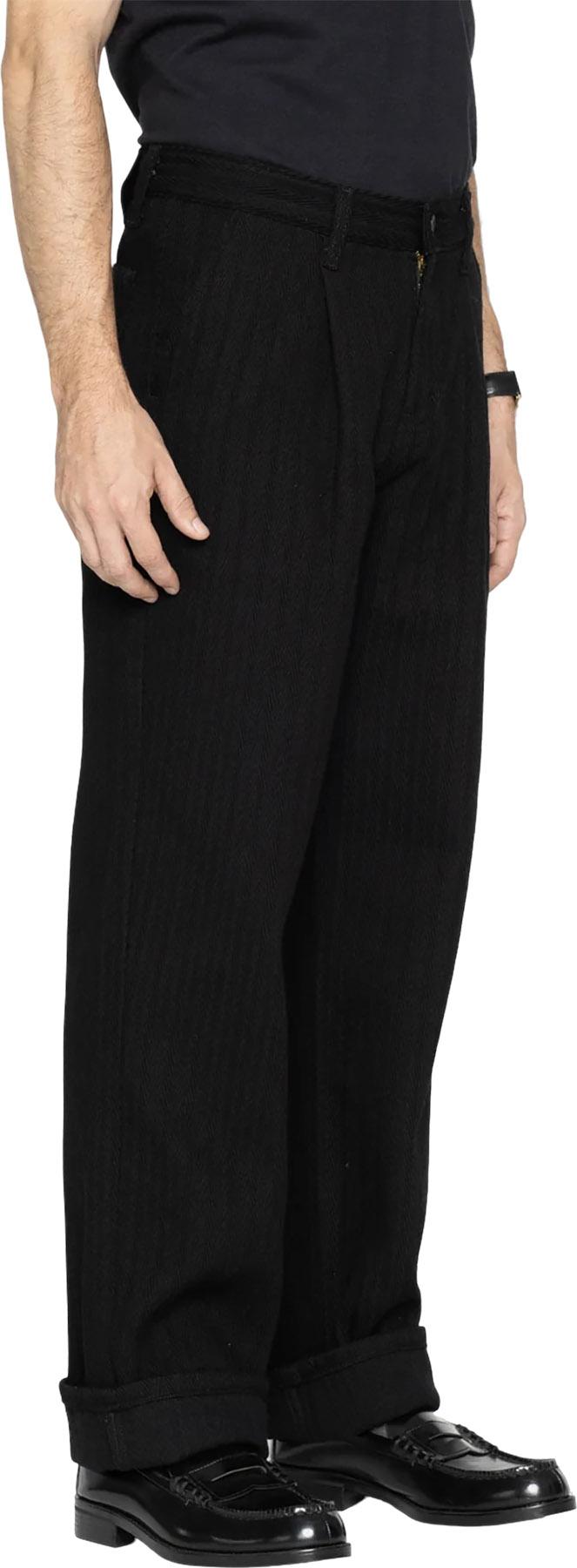 Product gallery image number 3 for product Pleated Trouser Black Sugiaya Pants - Men's