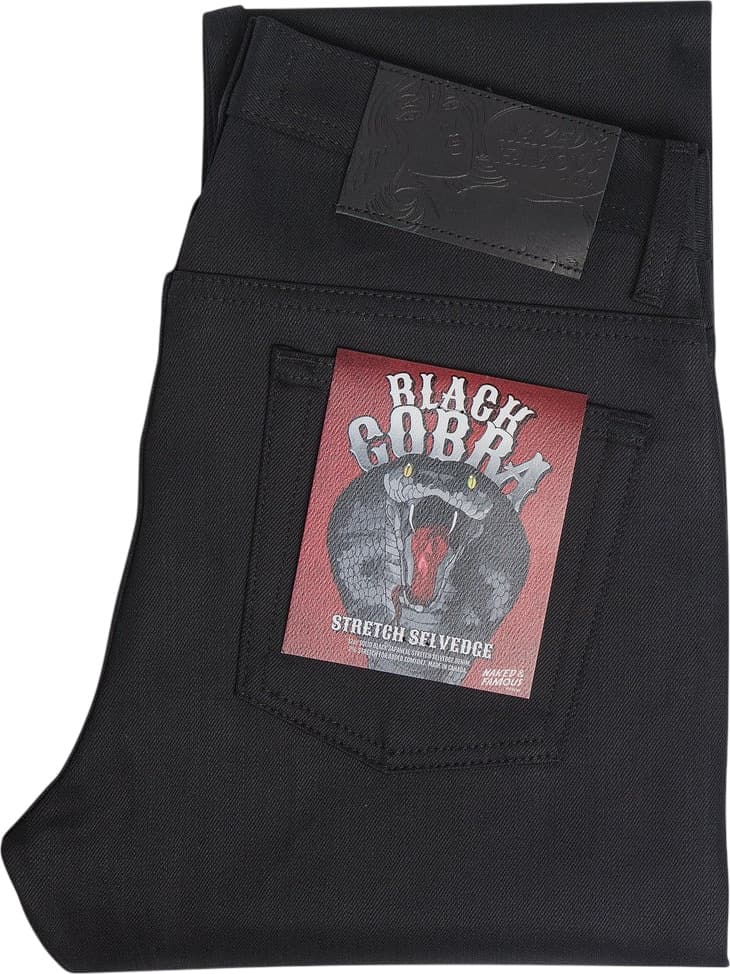 Product gallery image number 8 for product Weird Guy Jeans - Black Cobra Stretch Selvedge - Men's