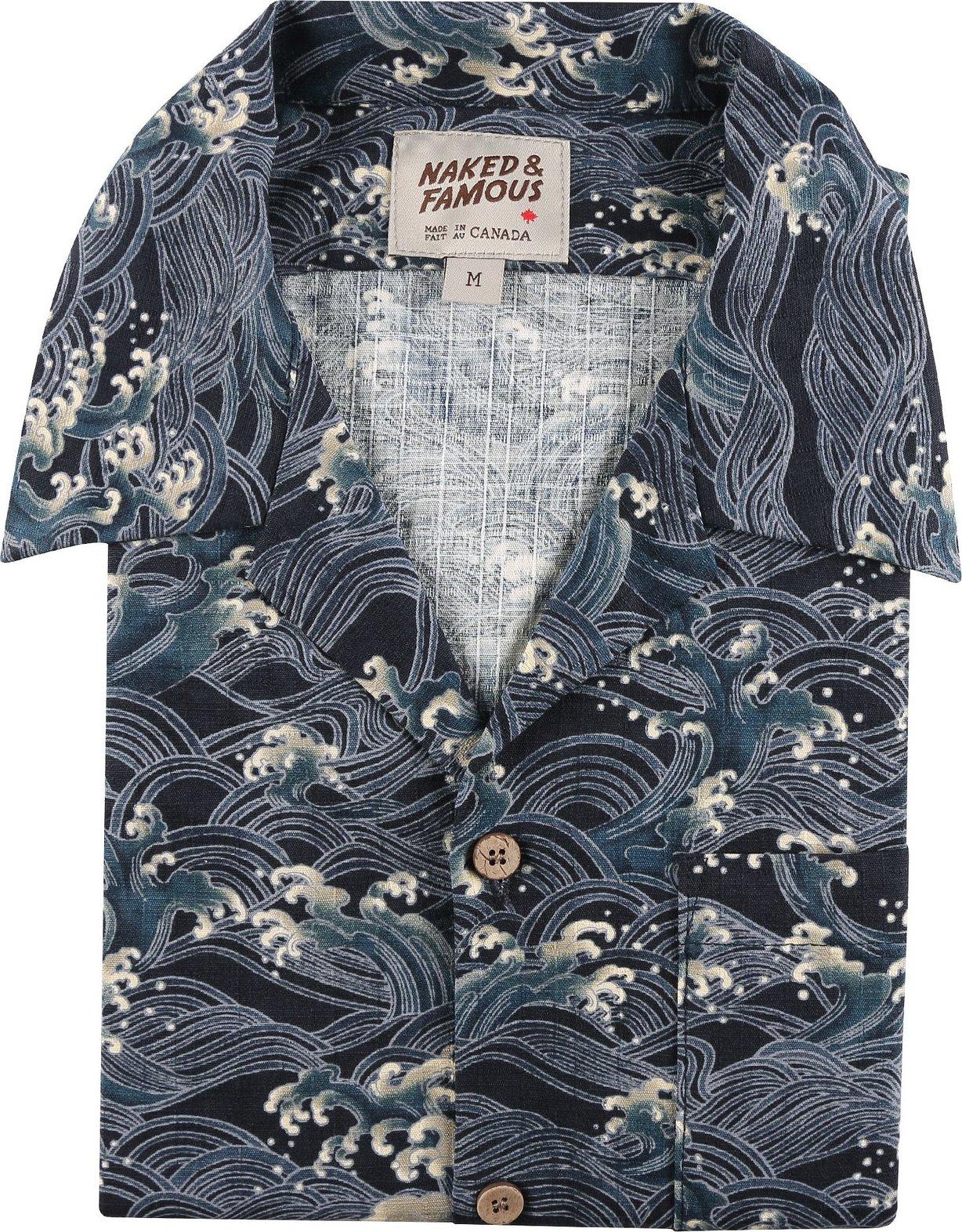 Product gallery image number 2 for product Aloha Shirt - Japanese Waves - Men's