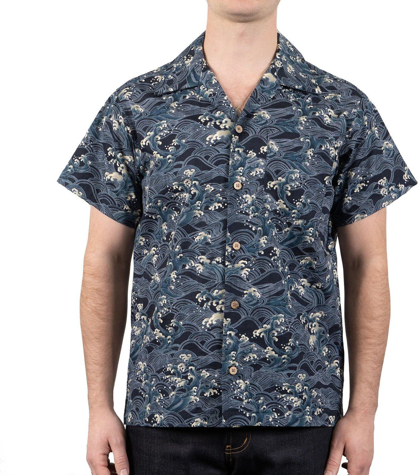 Product gallery image number 1 for product Aloha Shirt - Japanese Waves - Men's