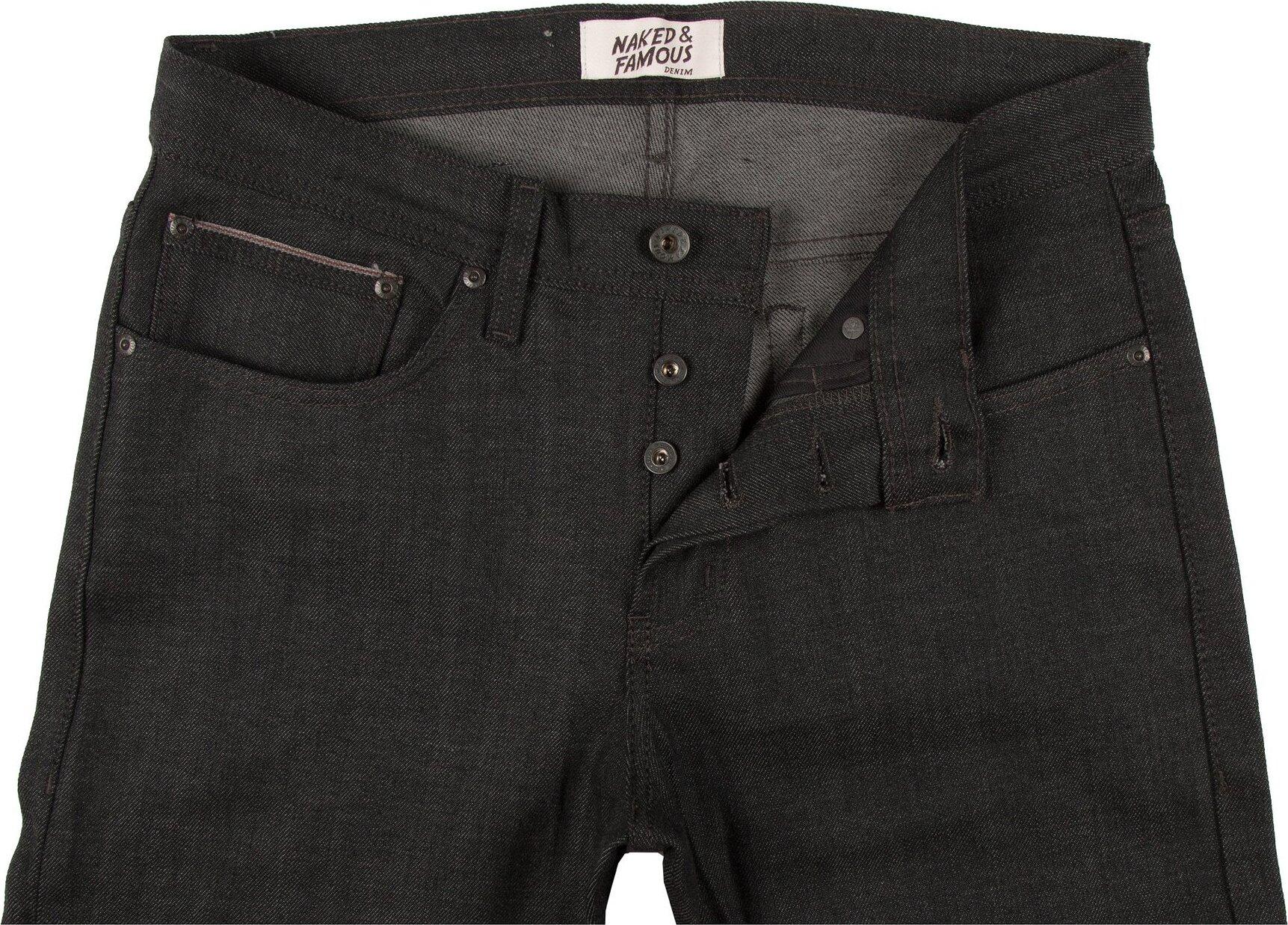 Product gallery image number 4 for product Weird Guy Jeans - Black Grey Stretch Selvedge - Men's