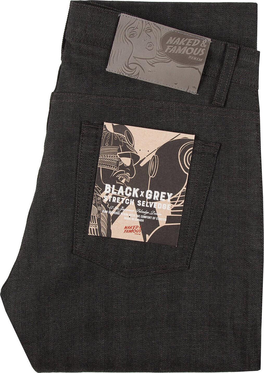 Product gallery image number 1 for product Weird Guy Jeans - Black Grey Stretch Selvedge - Men's