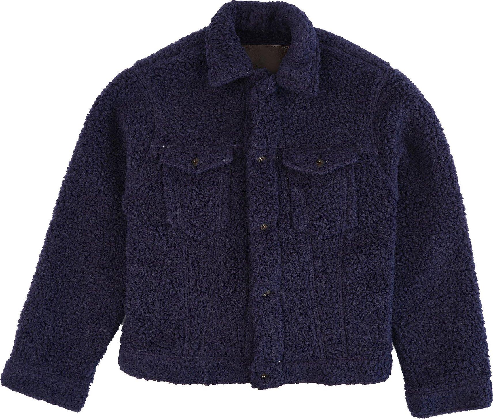 Product gallery image number 1 for product Denim Jacket - Navy Fleece - Unisex