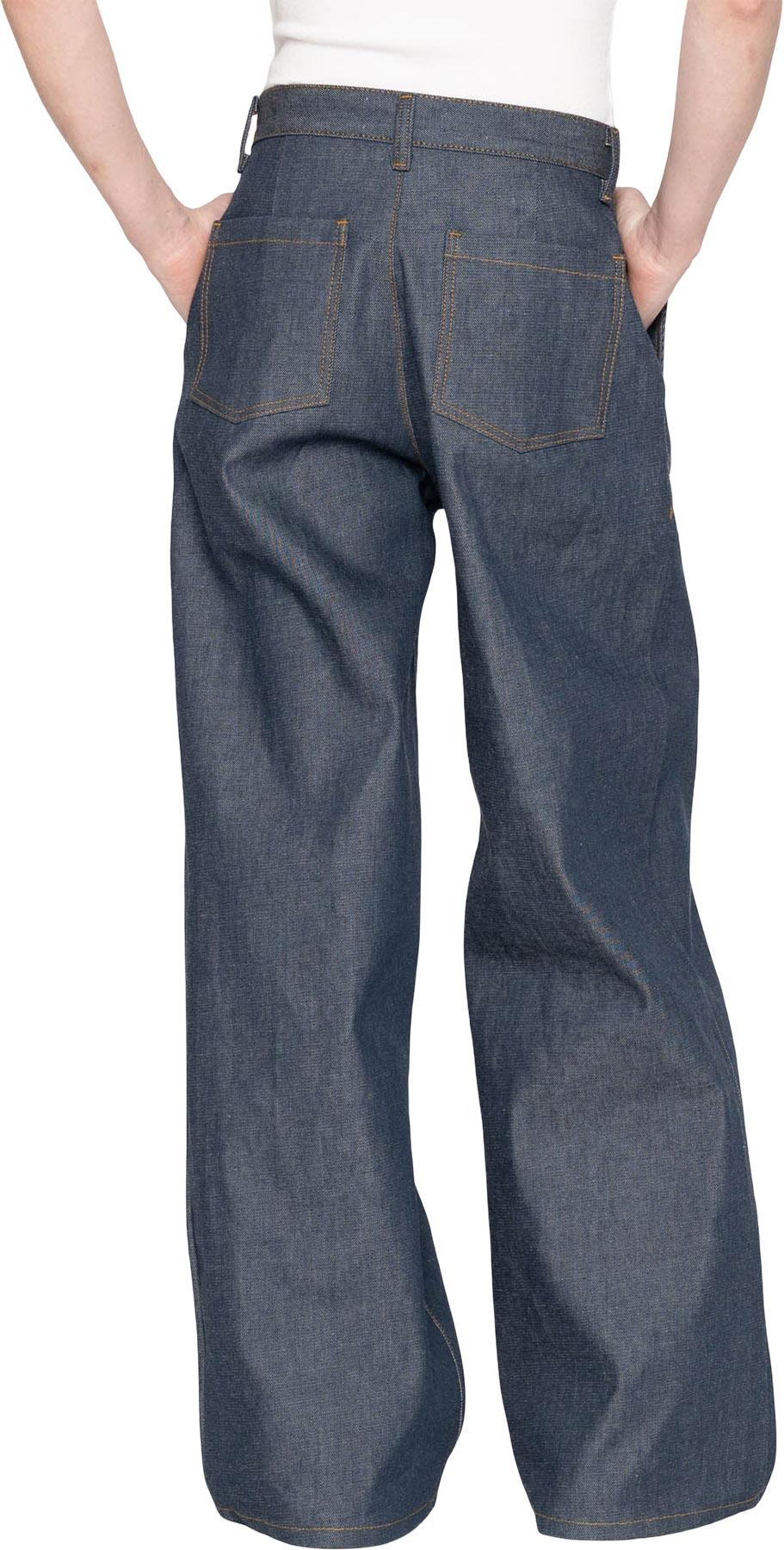 Product gallery image number 2 for product Wide Leg Trouser - Natural Indigo - Women's