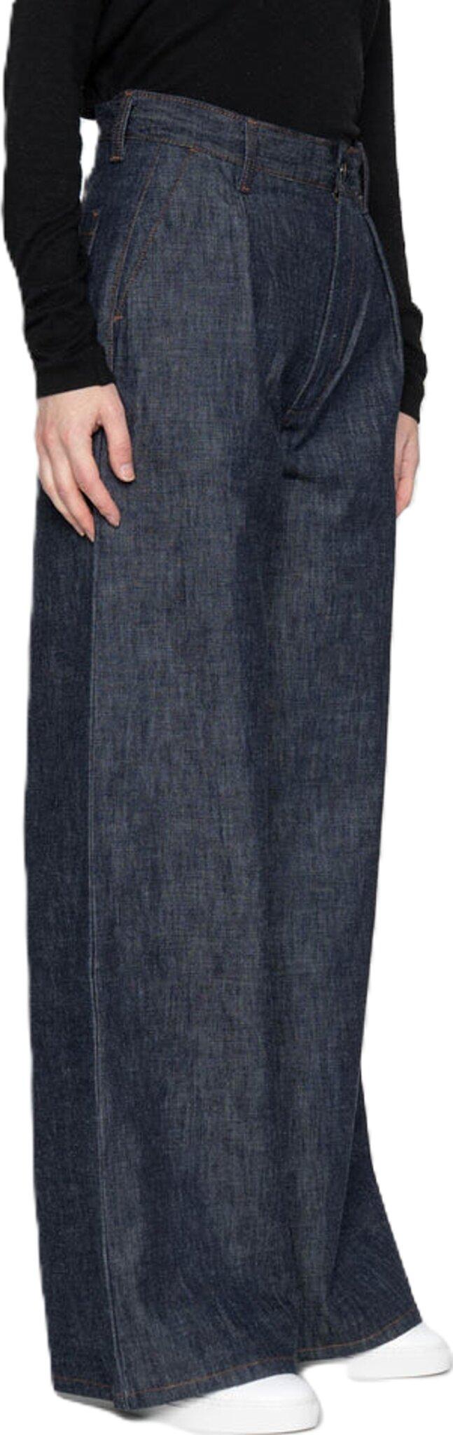Product gallery image number 7 for product Wide Leg Trouser - Rinsed Denim - Indigo - Women's