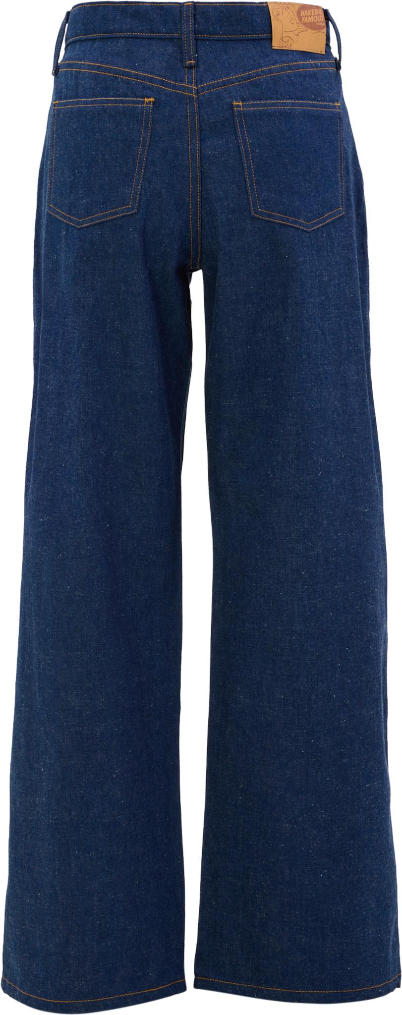 Product gallery image number 3 for product Wide Wild West Jeans - 2x1 Dungaree Nep Denim - Mid Indigo - Women's
