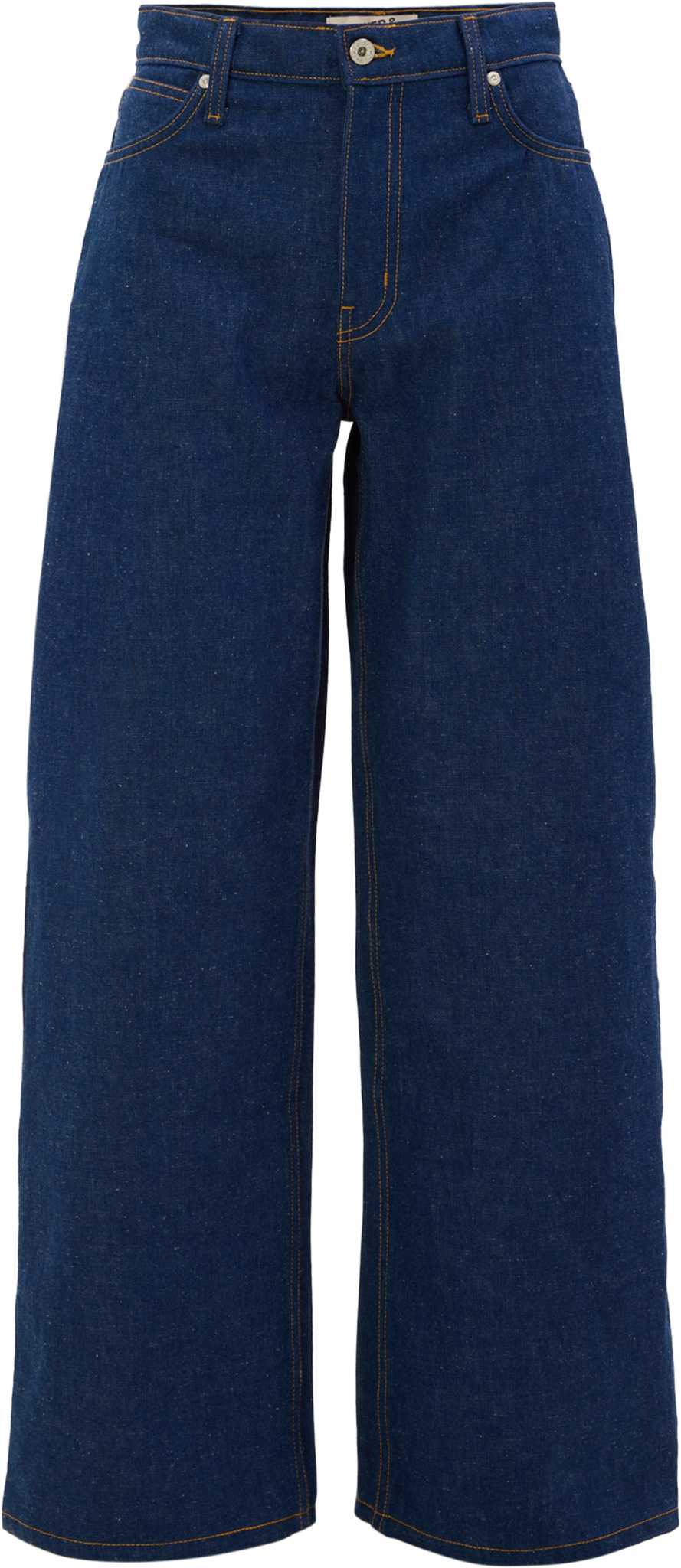 Product image for Wide Wild West Jeans - 2x1 Dungaree Nep Denim - Mid Indigo - Women's