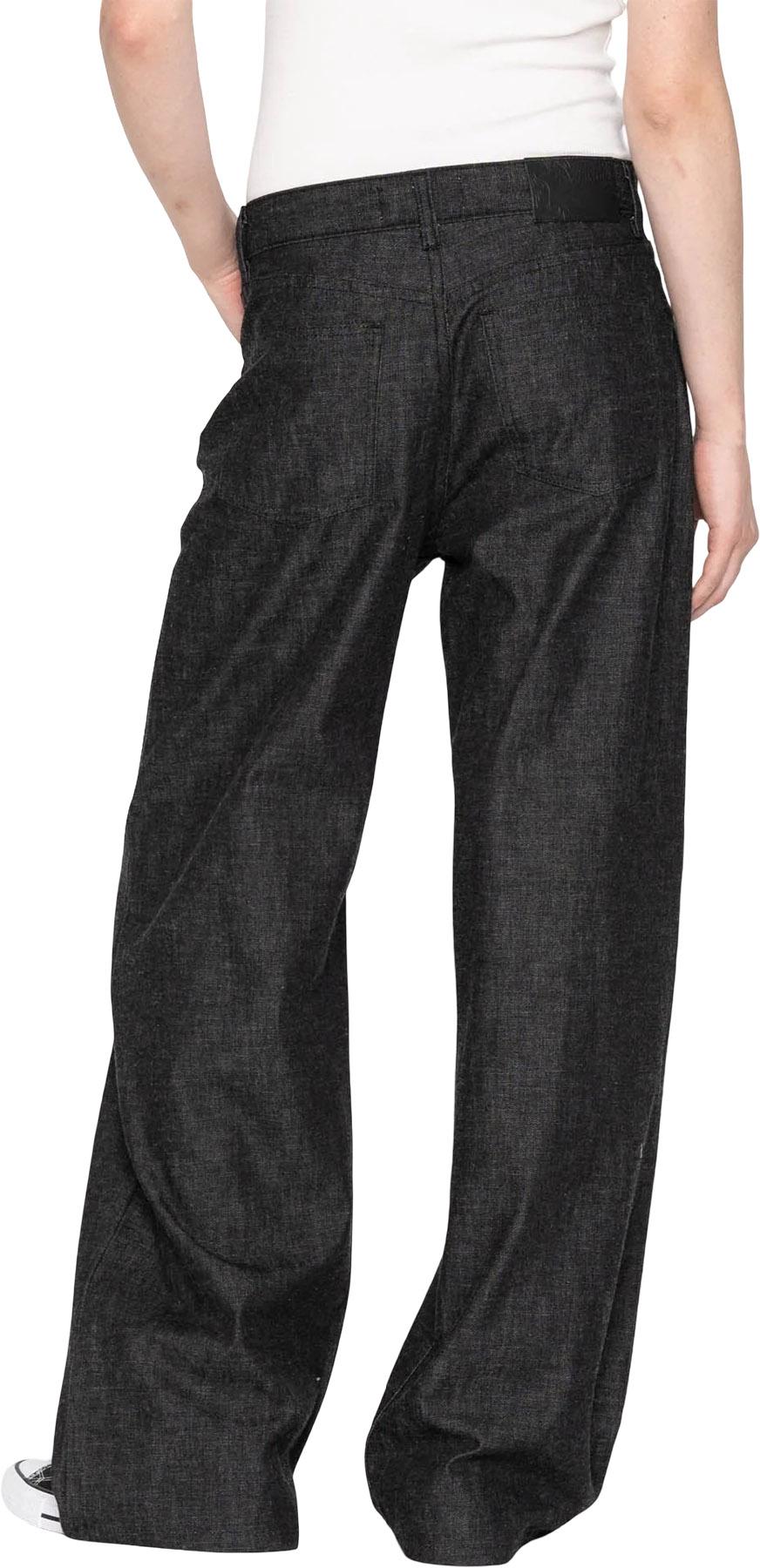 Product gallery image number 2 for product Wide Wild West Jeans - Black Lightweight Denim - Black - Women's