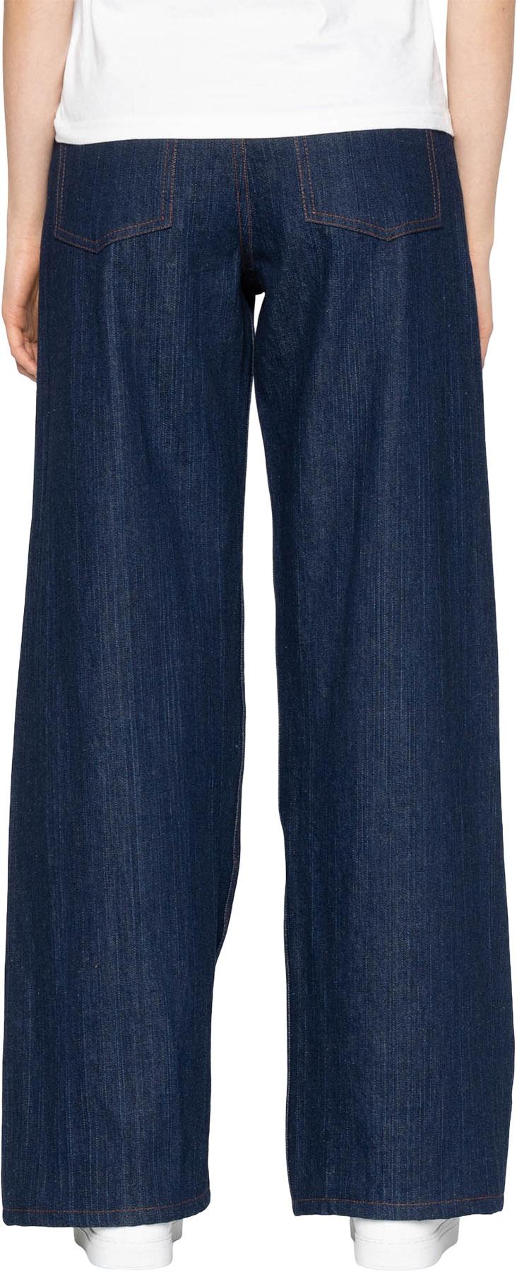 Product gallery image number 6 for product Wide Wild West Jeans - Vertical Slub Denim - Indigo - Women's