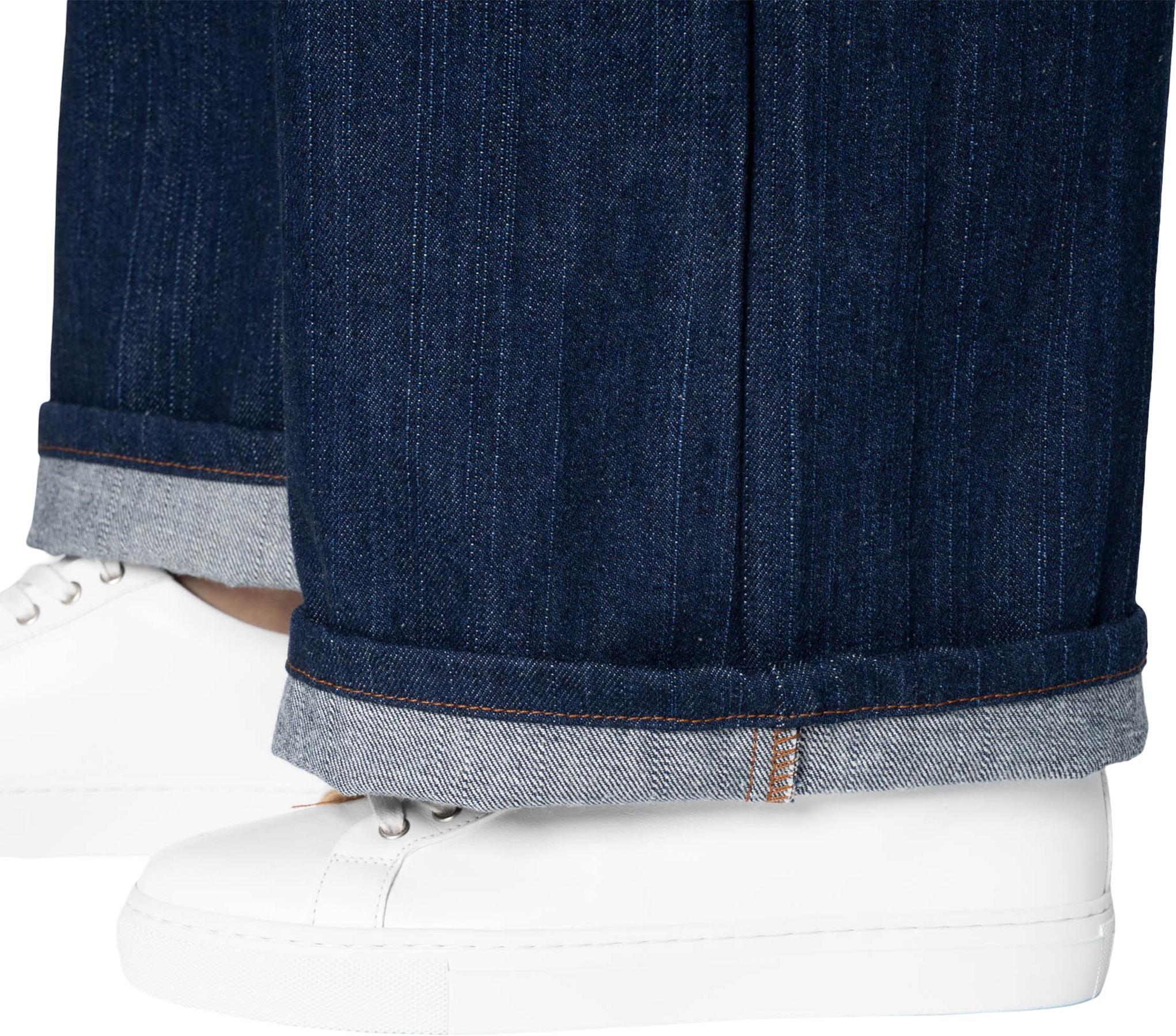 Product gallery image number 4 for product Wide Wild West Jeans - Vertical Slub Denim - Indigo - Women's