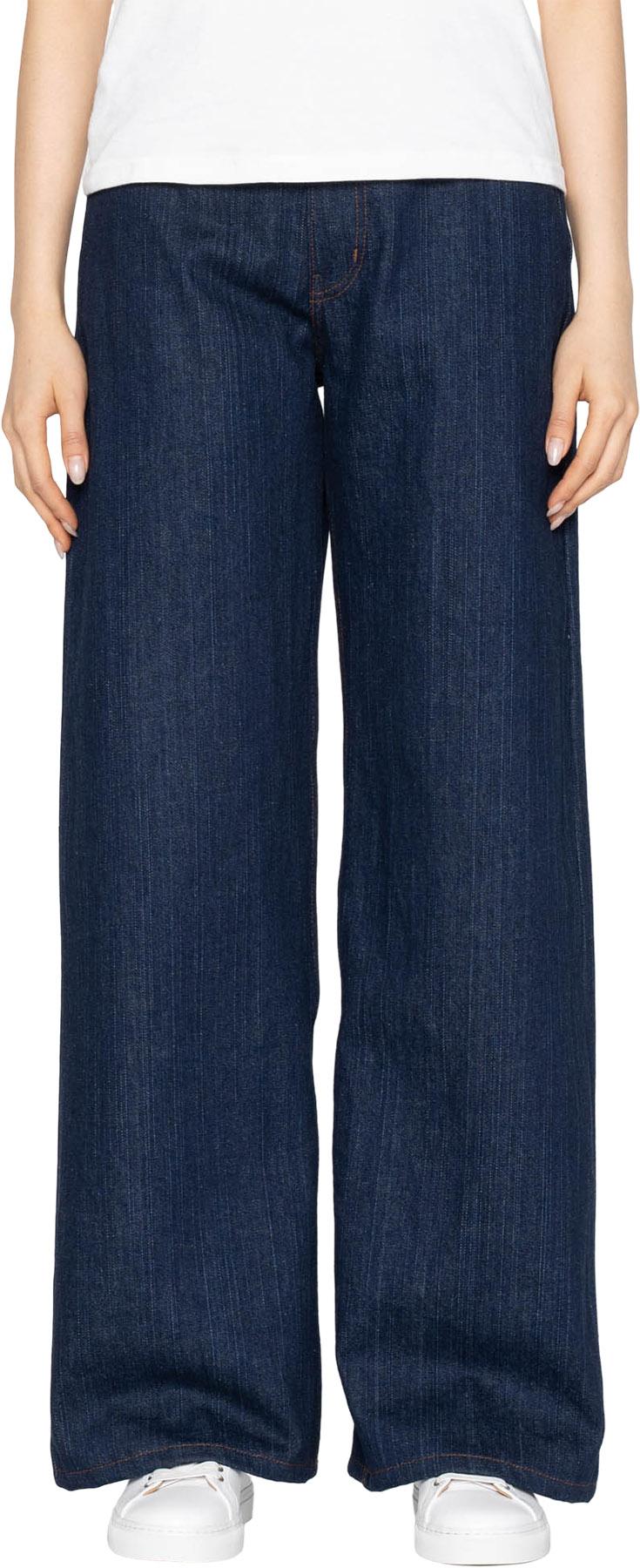 Product image for Jean Wide Wild West - Vertical Slub Denim - Indigo - Femme