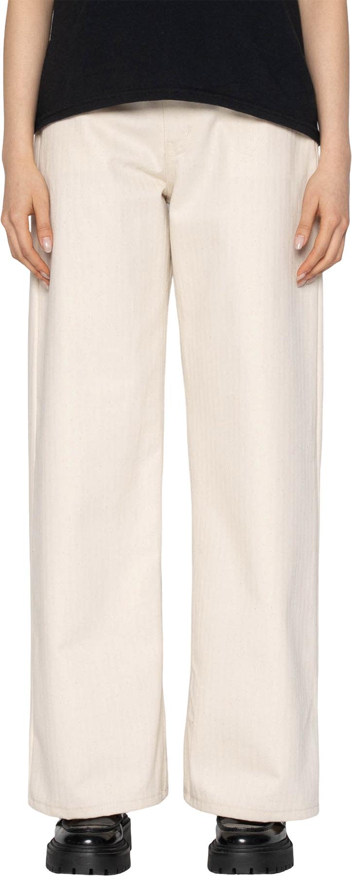 Product image for Wide Wild West Jeans - Hard Twist Organic Herringbone - Ecru - Women's