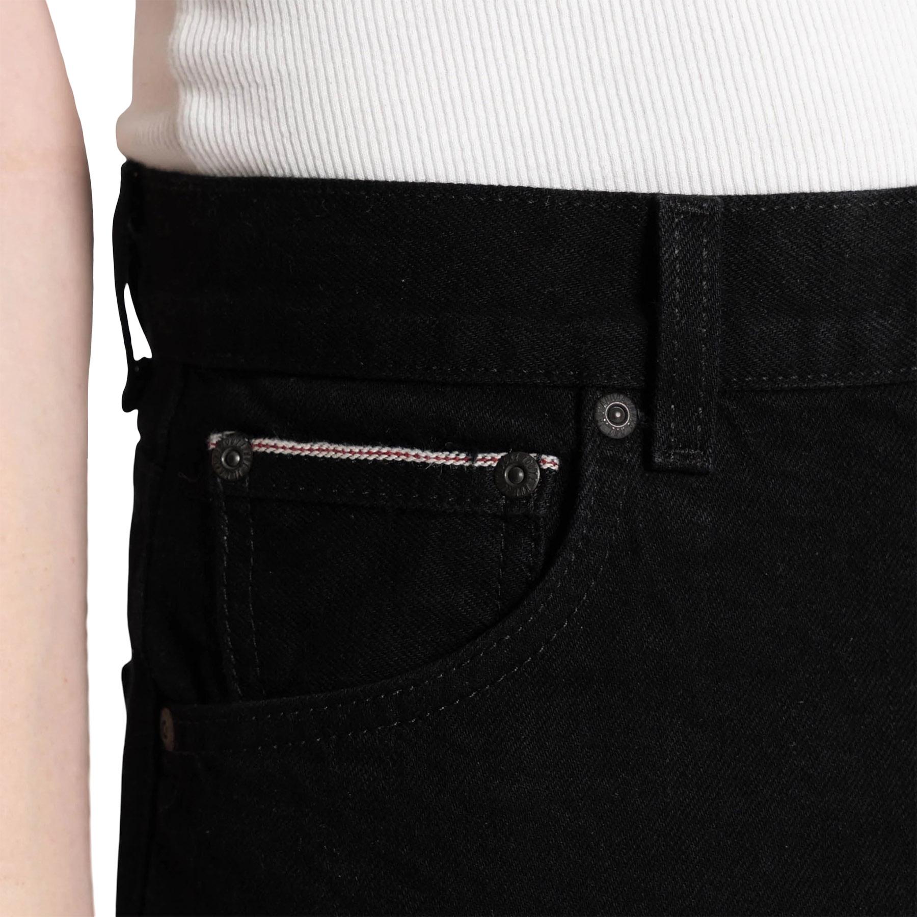 Product gallery image number 3 for product True Girl Jeans - Solid Black Selvedge Washed - Women's