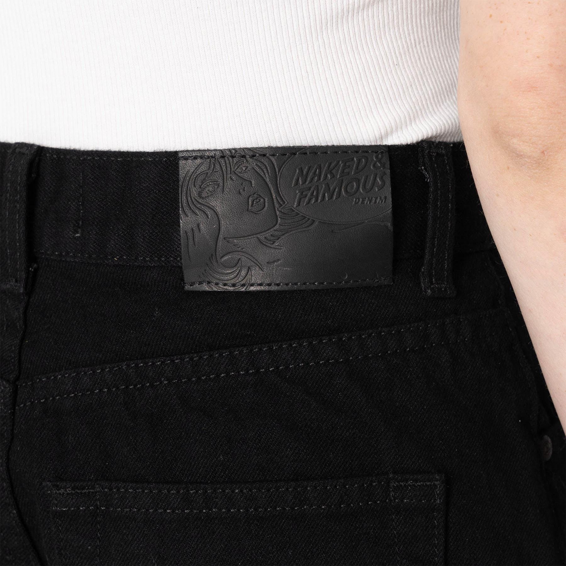 Product gallery image number 4 for product True Girl Jeans - Solid Black Selvedge Washed - Women's