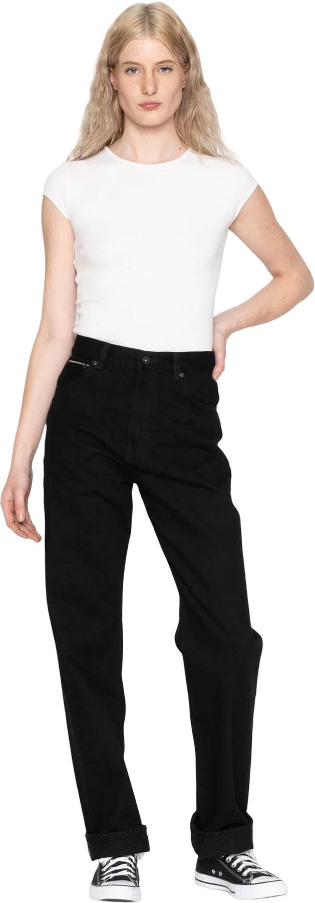 Product gallery image number 5 for product True Girl Jeans - Solid Black Selvedge Washed - Women's